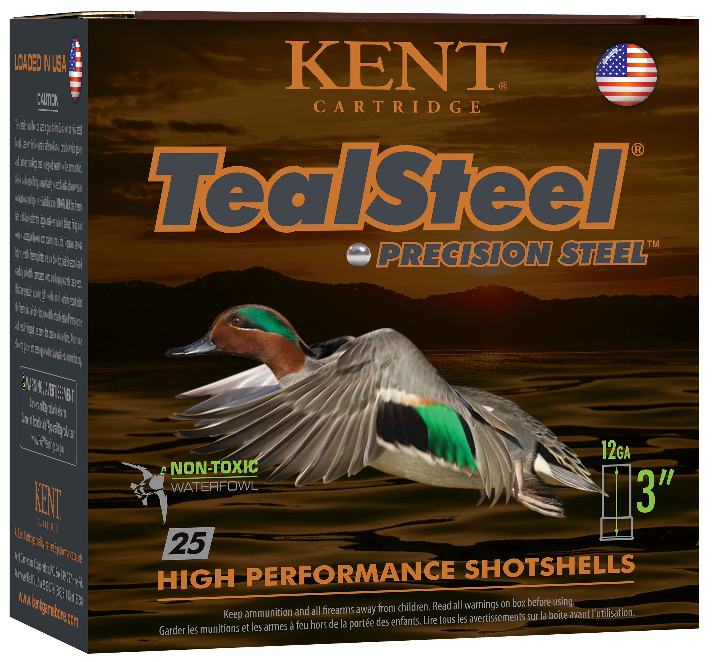 Kent Cartridge TealSteel Precision Steel 12 Gauge 3" 1-1/4 oz 6 Shot - Box or Case