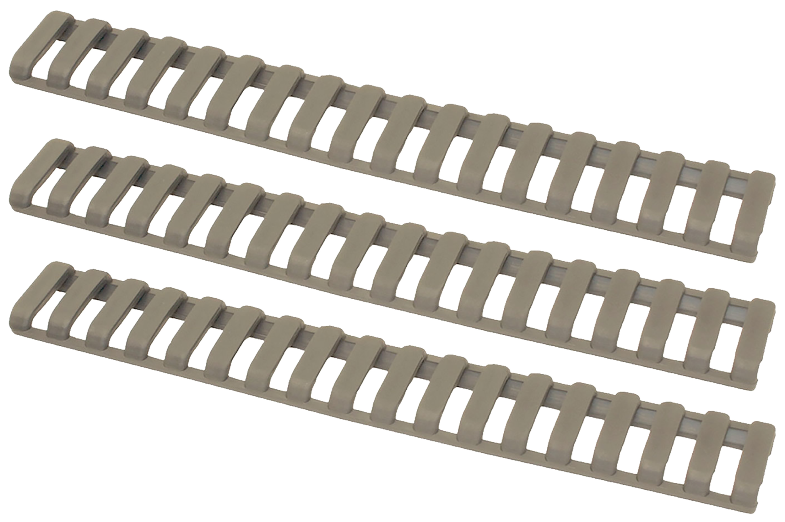 Ergo Low-Pro Ladder Rail Cover Rifle 18-Slot Dark Earth Rubber 3-Pack
