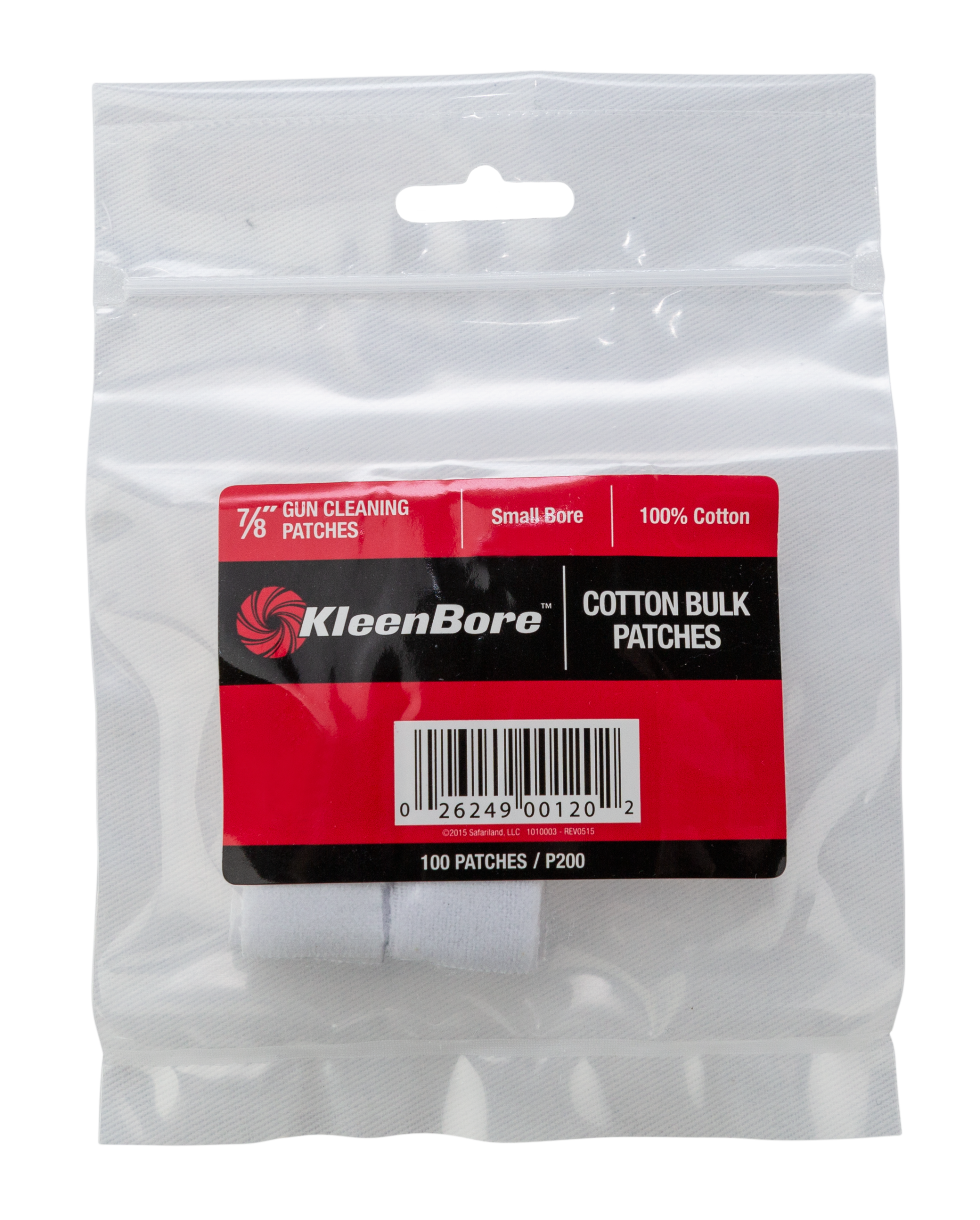 Kleen-Bore P200 Super Shooter .17/.177/.200/.204 Cal Small Bore Rifle Cleaning Patches 7/8" 100-Pack