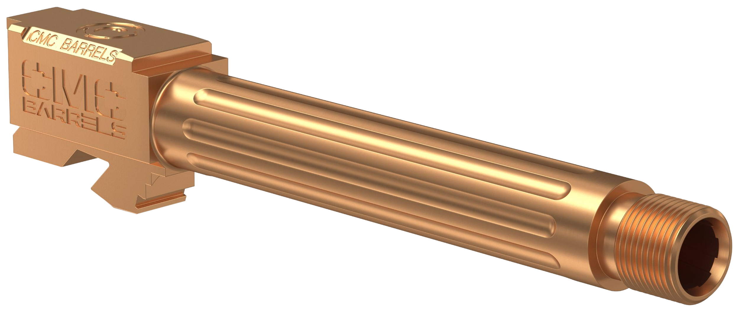 CMC Triggers Match Precision 9mm Luger 4.48" Fluted/Threaded Barrel - Glock 17 Gen 3-4 - Bronze DLC