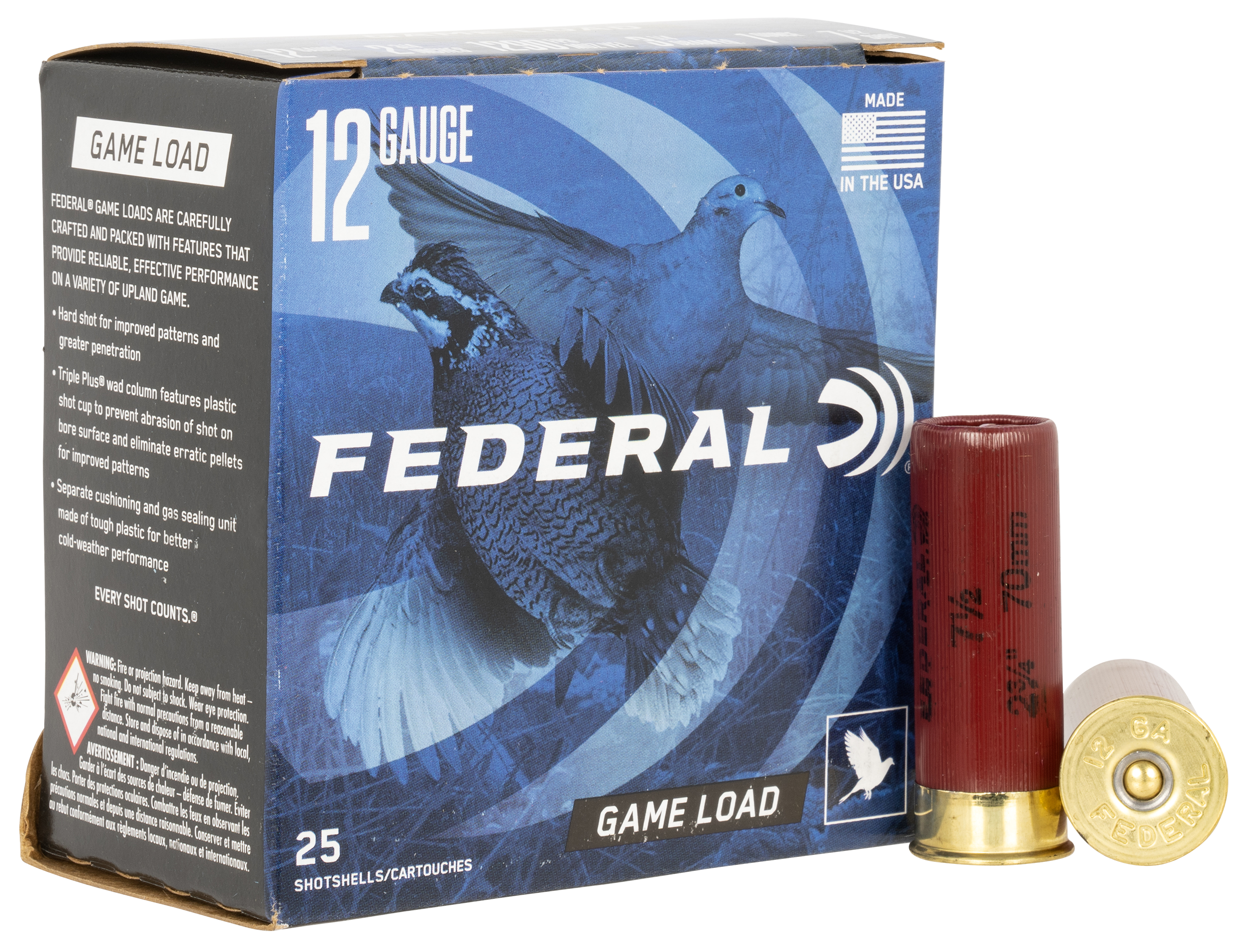 Federal Game-Shok Upland 12 Gauge 2.75" 1 oz 7.5 Shot 25 Rd - Box or Case
