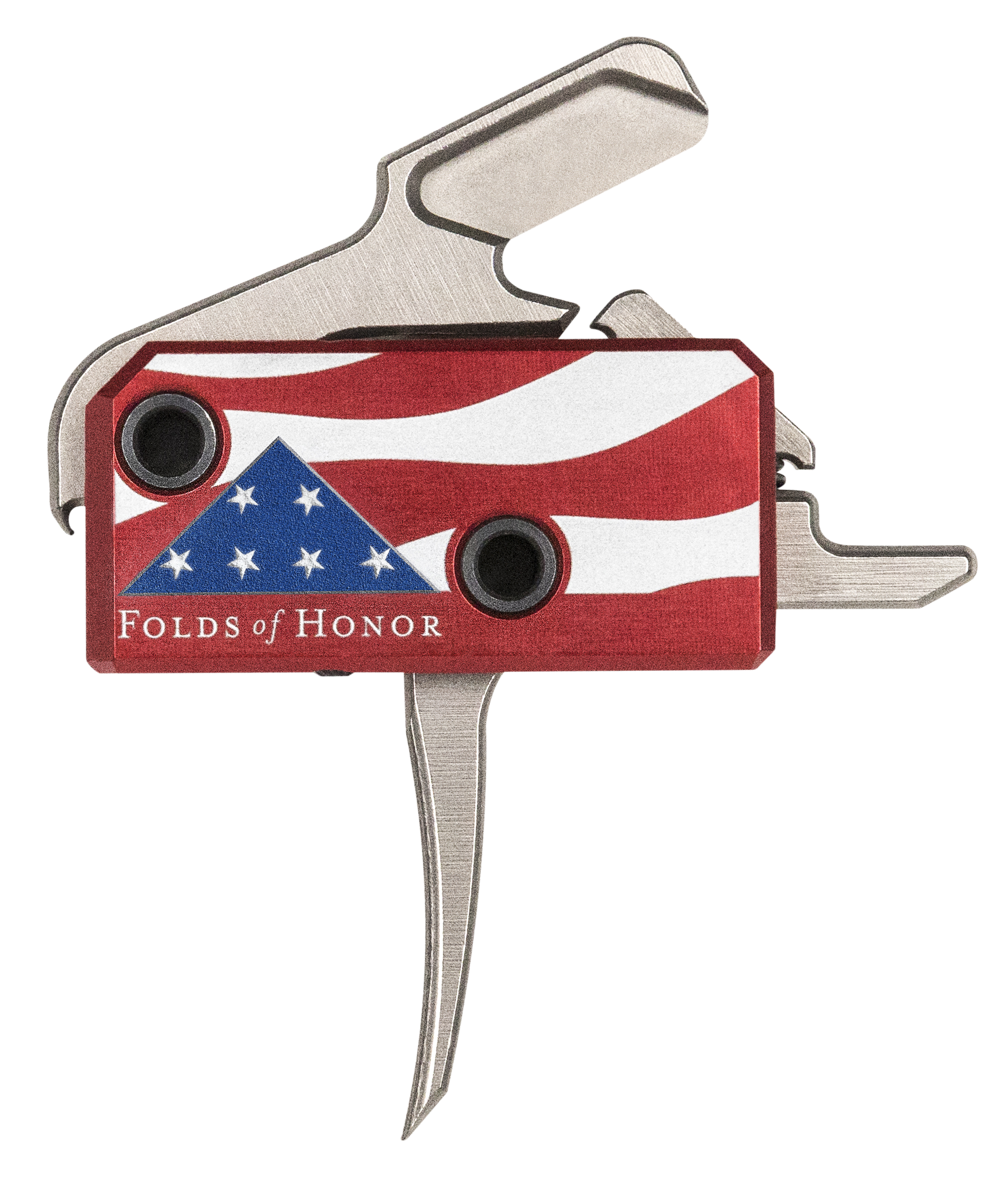 Rise Armament The Patriot High Performance AR-Platform 3.50 lbs Single-Stage Flat Trigger - Silver/Red/White/Blue
