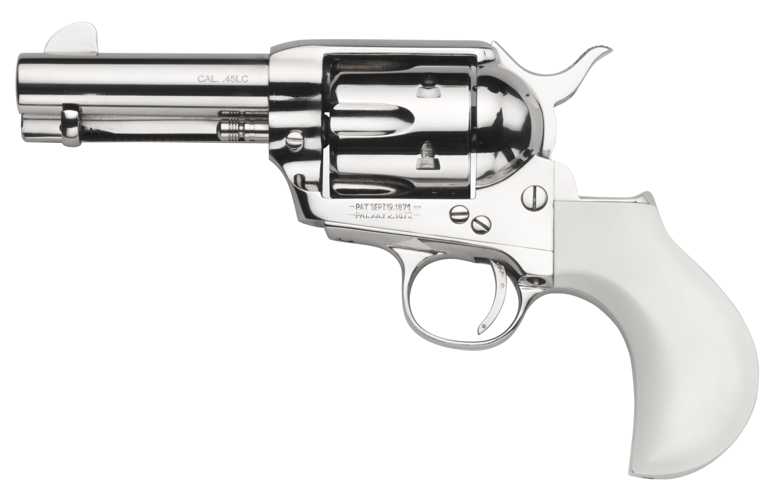 Taylor's & Company 1873 Cattleman Birdshead 357 Mag 3.5" 6-Rd SAO Revolver - Nickel