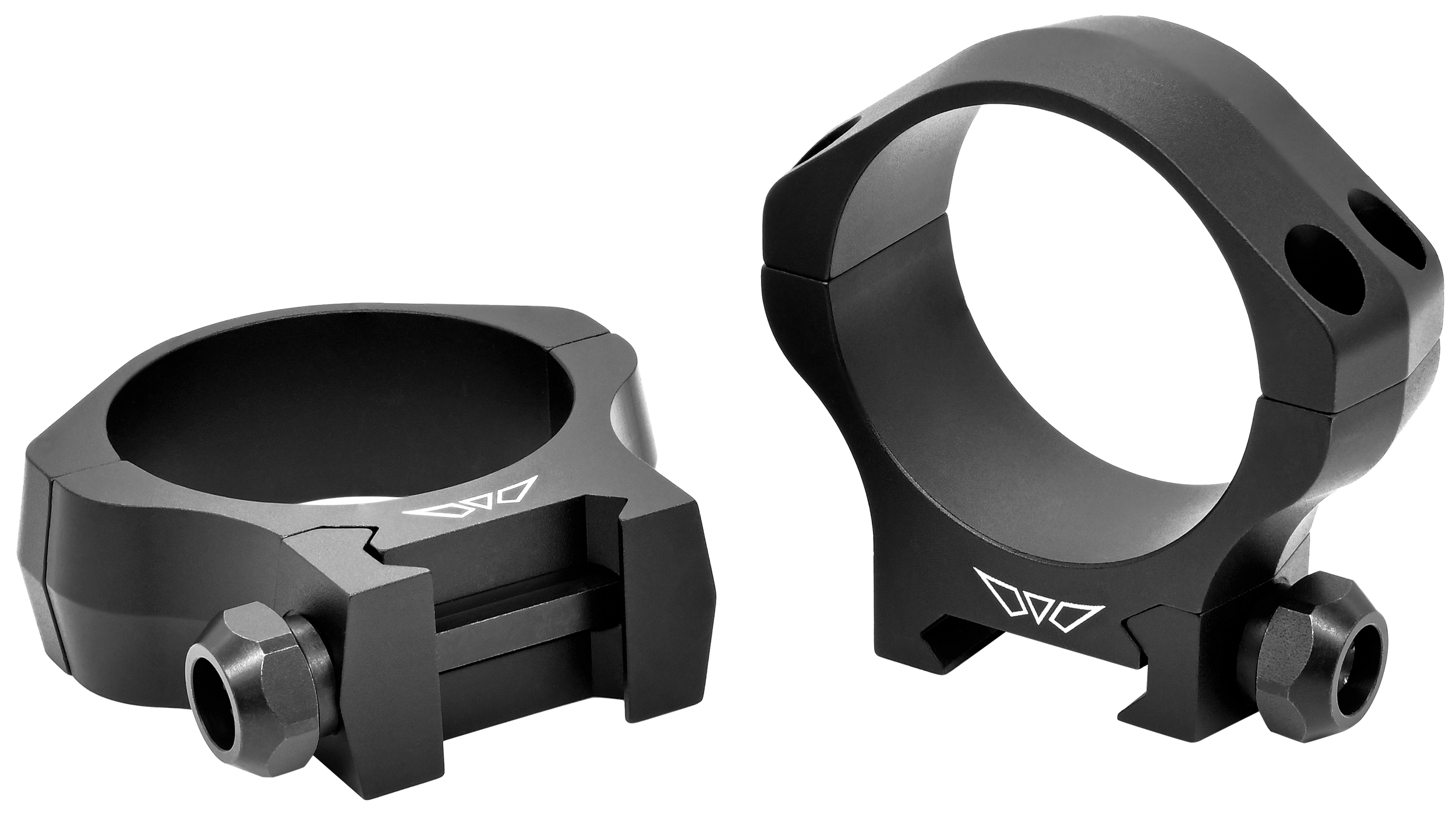 Warne 7250M Mountain Tech 40mm Low 0 MOA Scope Rings - Matte Black
