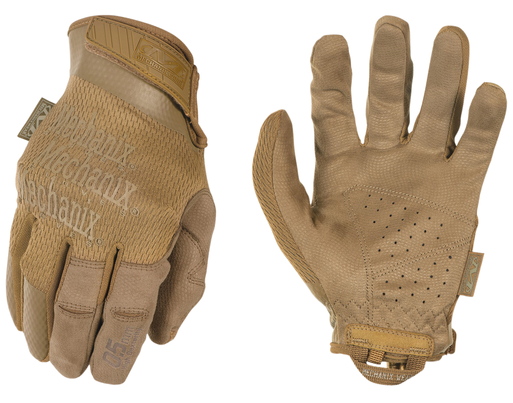 Mechanix Wear Specialty 0.5 Coyote Suede Small Tactical Shooting Gloves