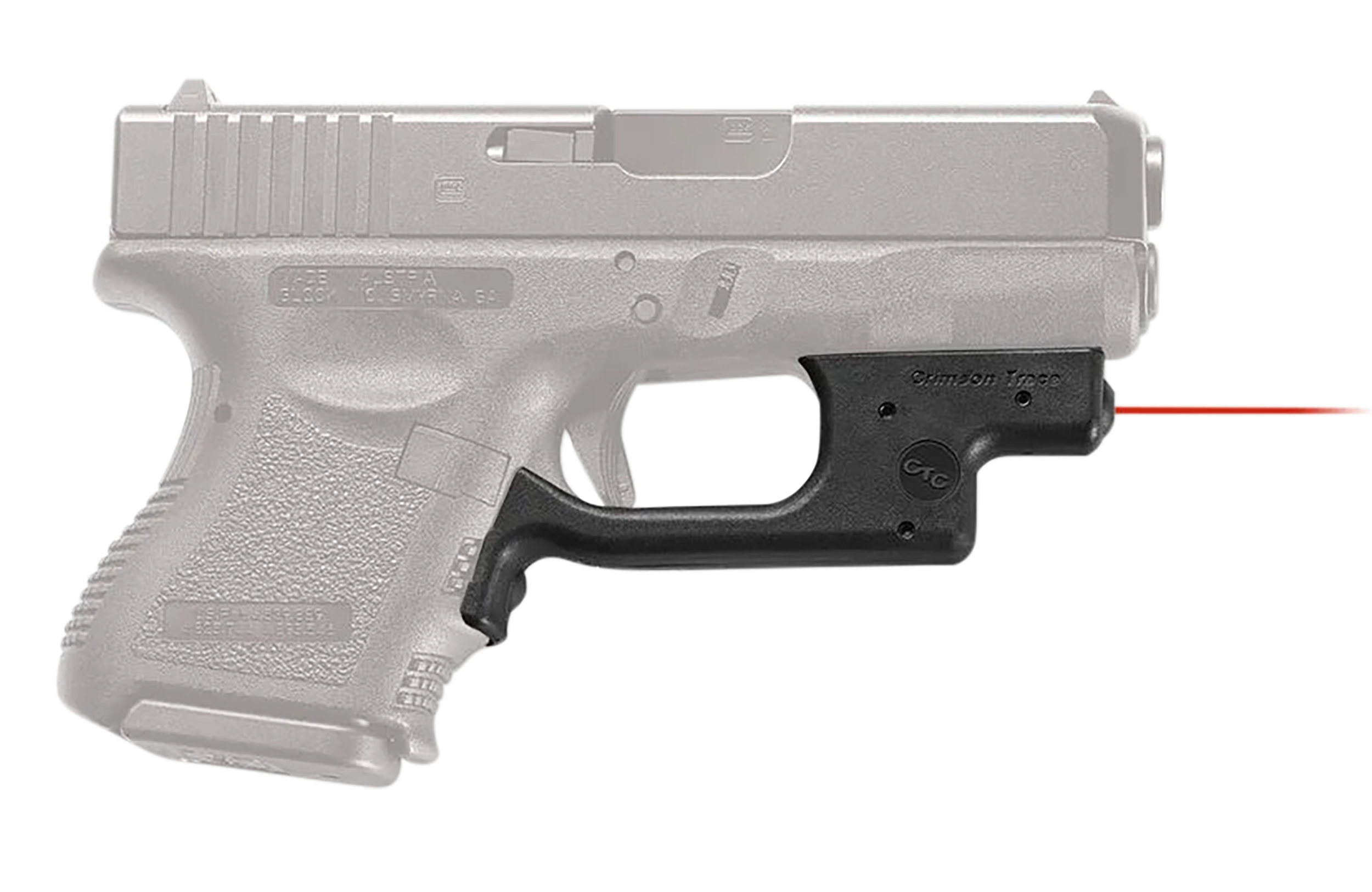 Crimson Trace LG-436 Laserguard Red Laser Sight for Glock Compact & Subcompact - Black Polymer