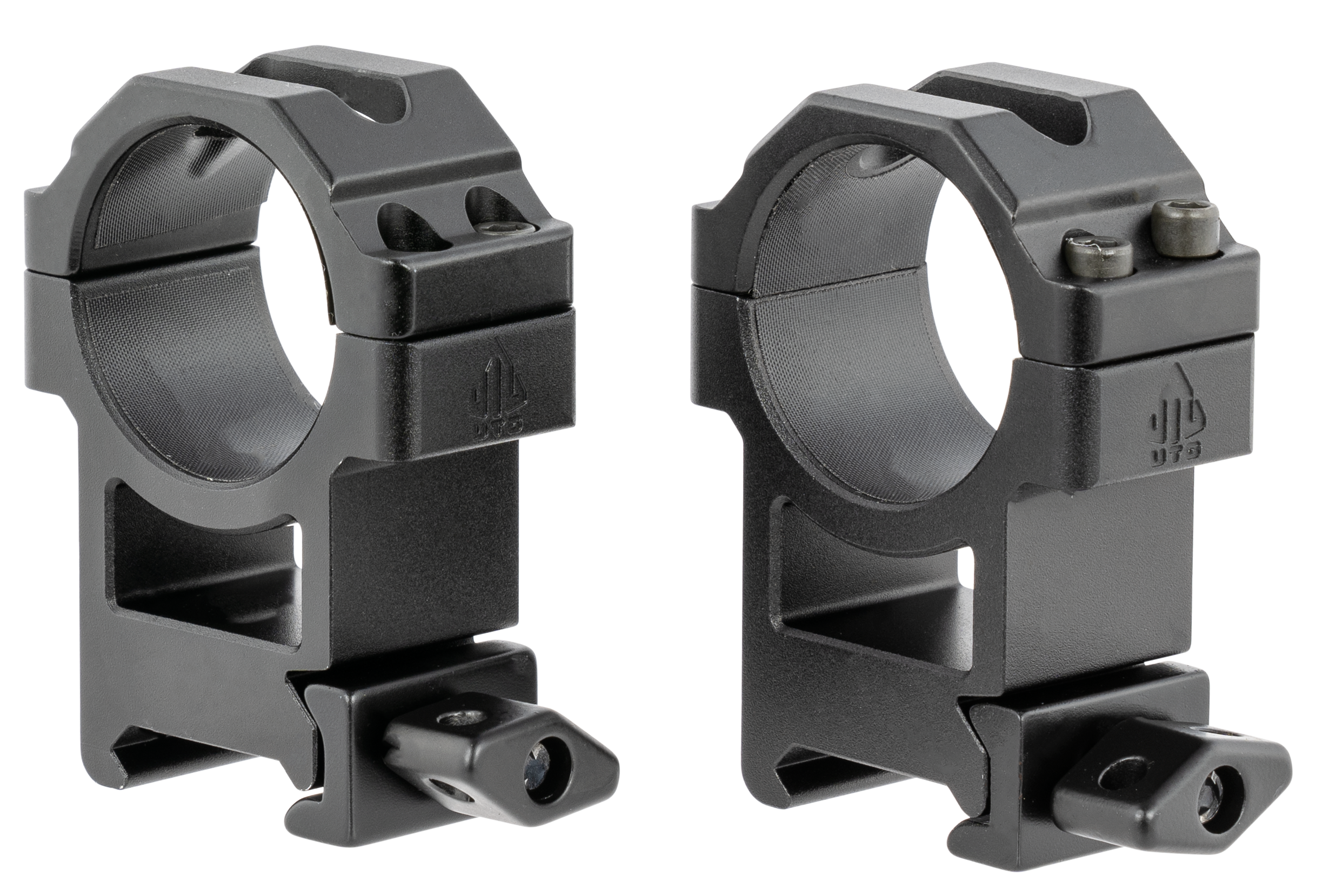 UTG RG2W3224 Max Strength 30mm High QD Scope Rings - Black Anodized