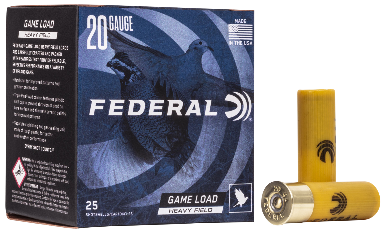 Federal Game-Shok Heavy Field 20 Gauge 2.75" 1 oz 7.5 Shot 25 Rd - Box or Case