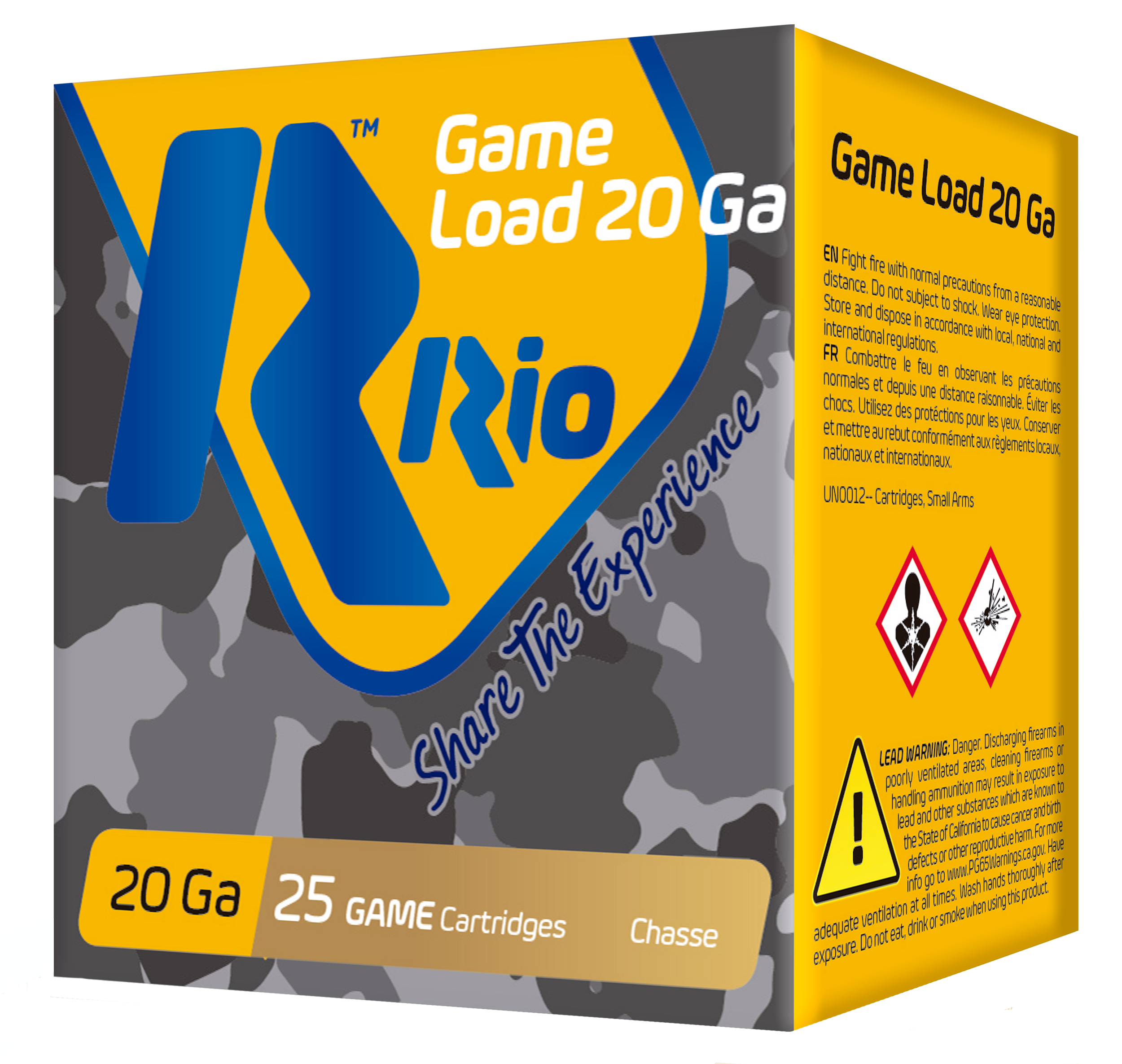 Rio Ammunition Game Load 20 Gauge 2.75" 1oz #7.5 Shot 25 Rd - Box or Case