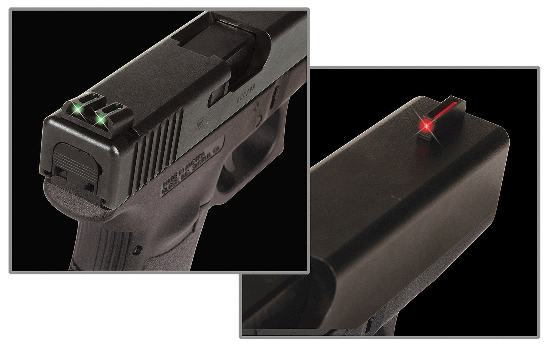 TruGlo TG131MP Fiber Optic 3-Dot Sight Set Red Front/Green Rear S&W M&P/SD9/SD40 - Black Nitride