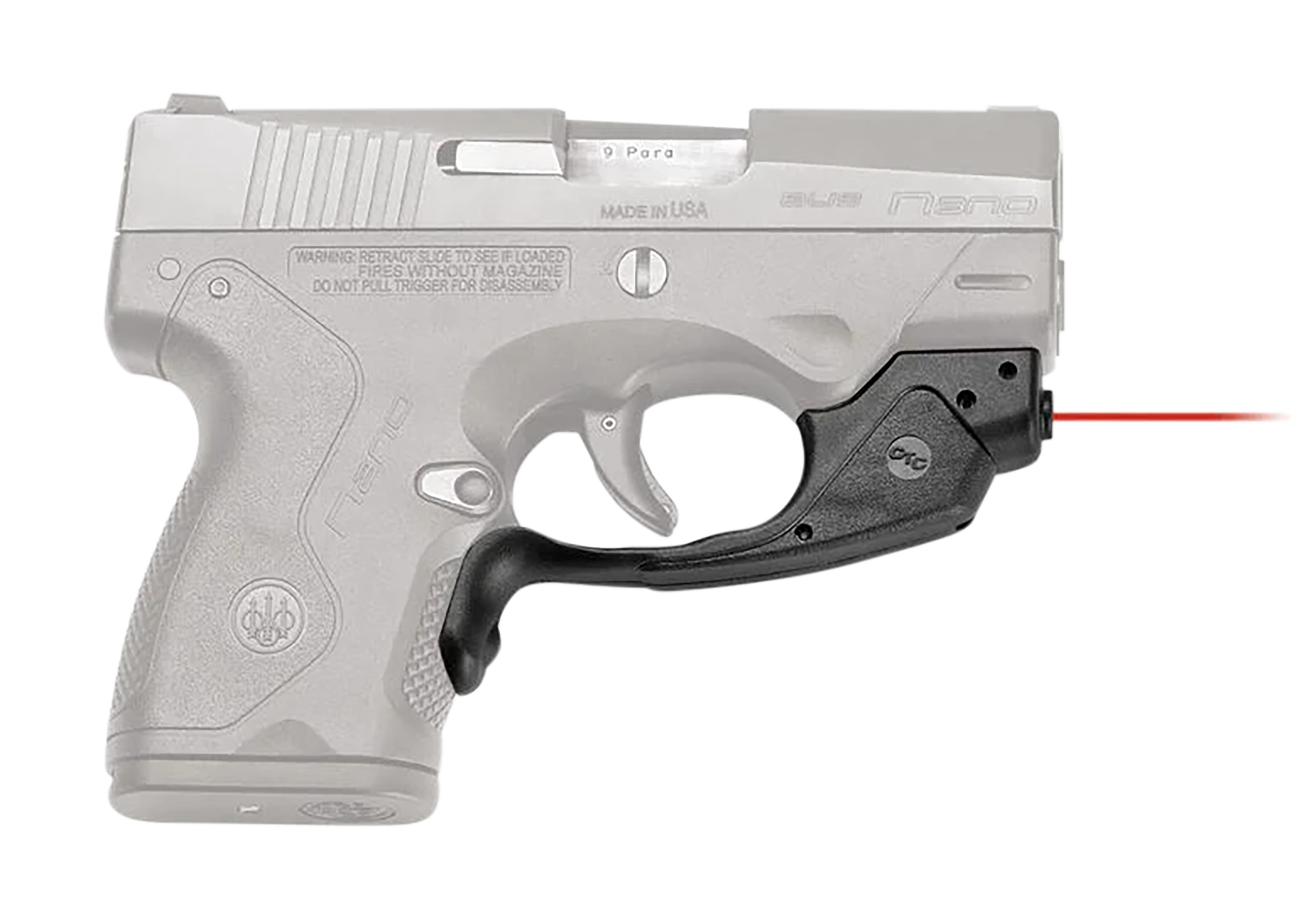 Crimson Trace LG-483 Laserguard Red Laser Sight for Beretta Nano - Black Polymer