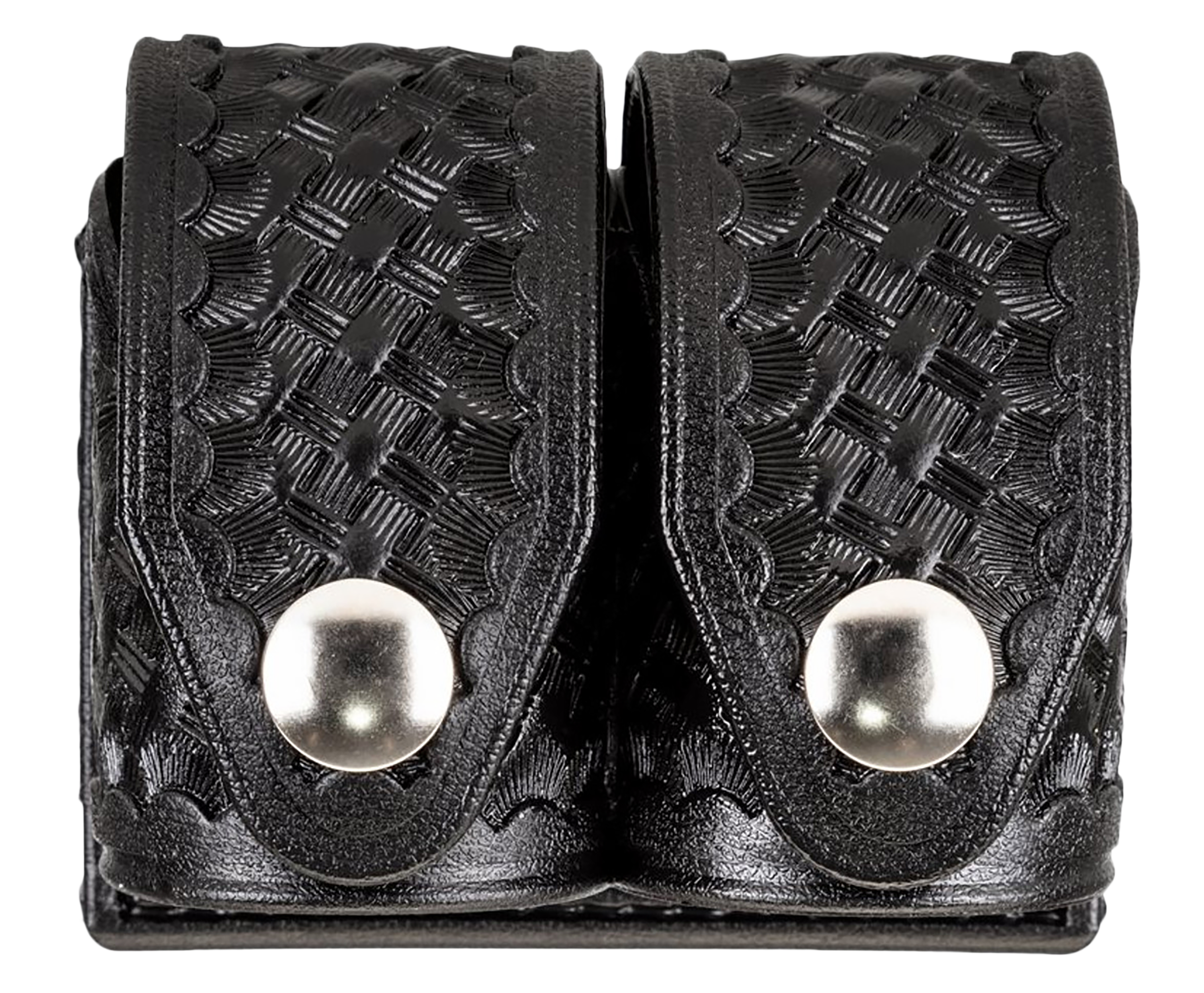HKS 203BLBN SpeedLoader Case Double Large Black Hytrel Basket Weave 2.25"