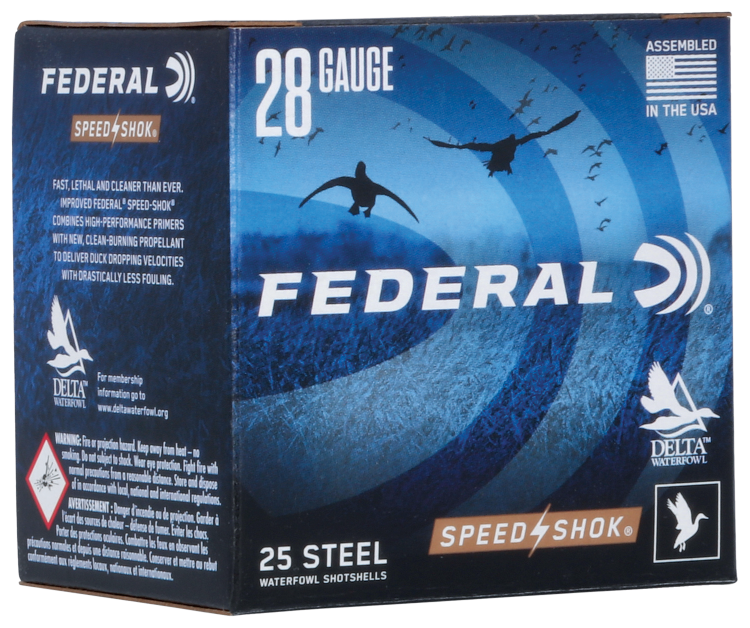 Federal Speed-Shok Waterfowl 28 Gauge 2.75" 5/8oz #6 Shot 25 Rd - Box or Case