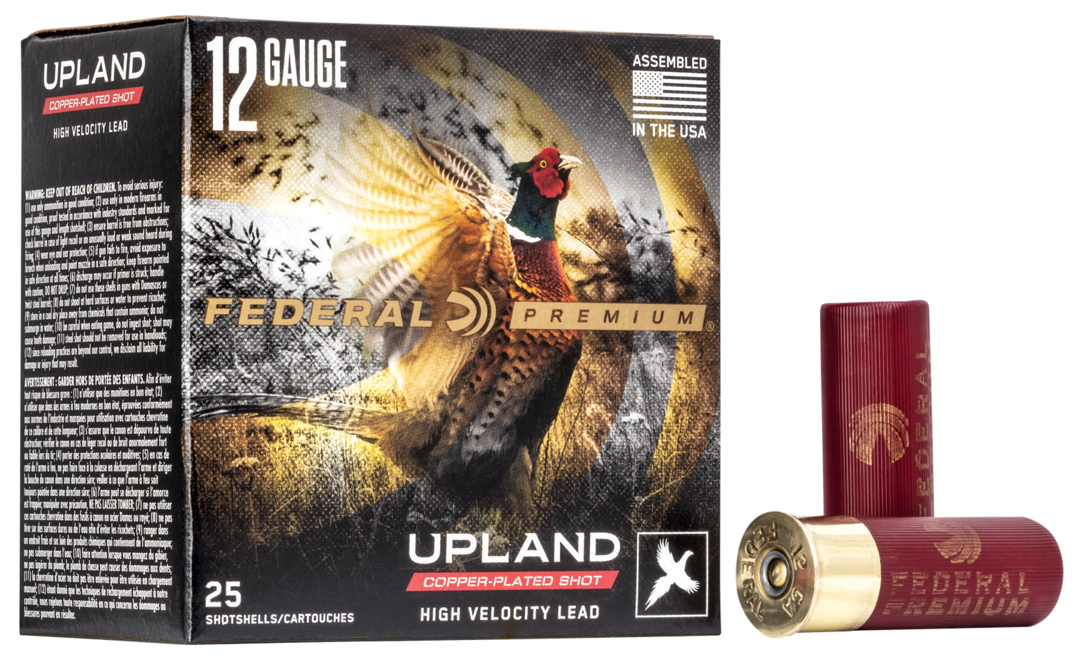 Federal Premium Wing-Shok High Velocity 12 Gauge 2.75" 1-1/8 oz #4 Shot 25 Rd - Box or Case