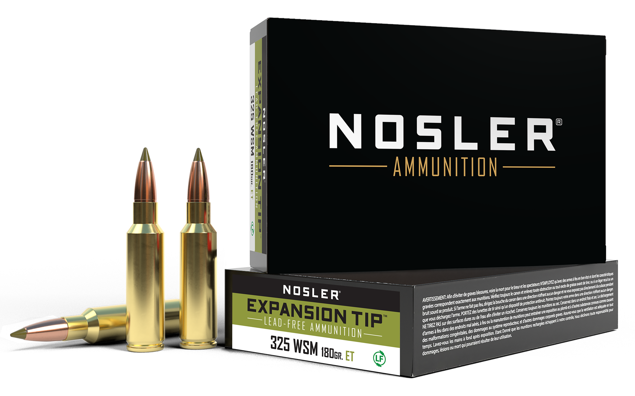 Nosler E-Tip Lead-Free 325 WSM 180gr 20-Rd/Box - Box or Case