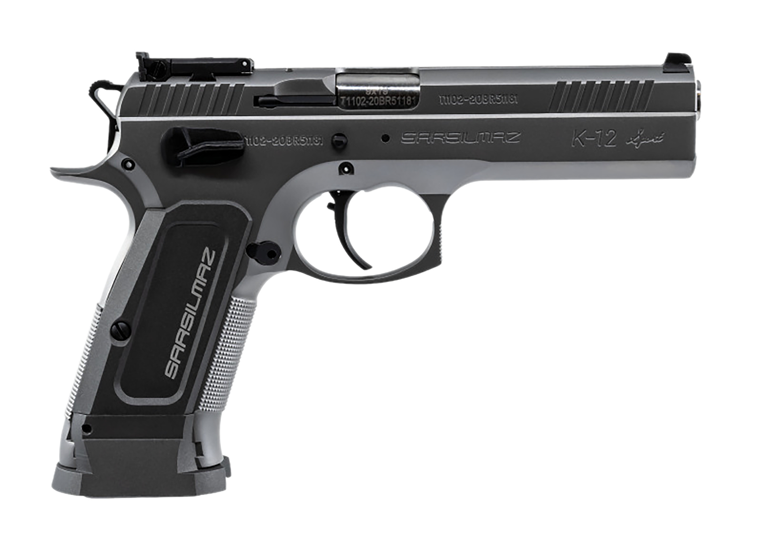 SAR USA K12STSP K12 Sport 9mm Luger 4.70" 17+1 SAO Pistol - Stainless Steel Slide, Gray Polymer Grip
