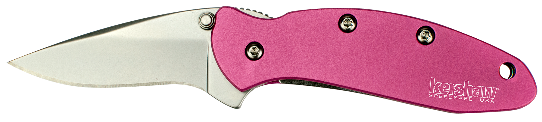 Kershaw Chive 1600PINK 1.9" 420HC Folding Drop Point Plain Pink