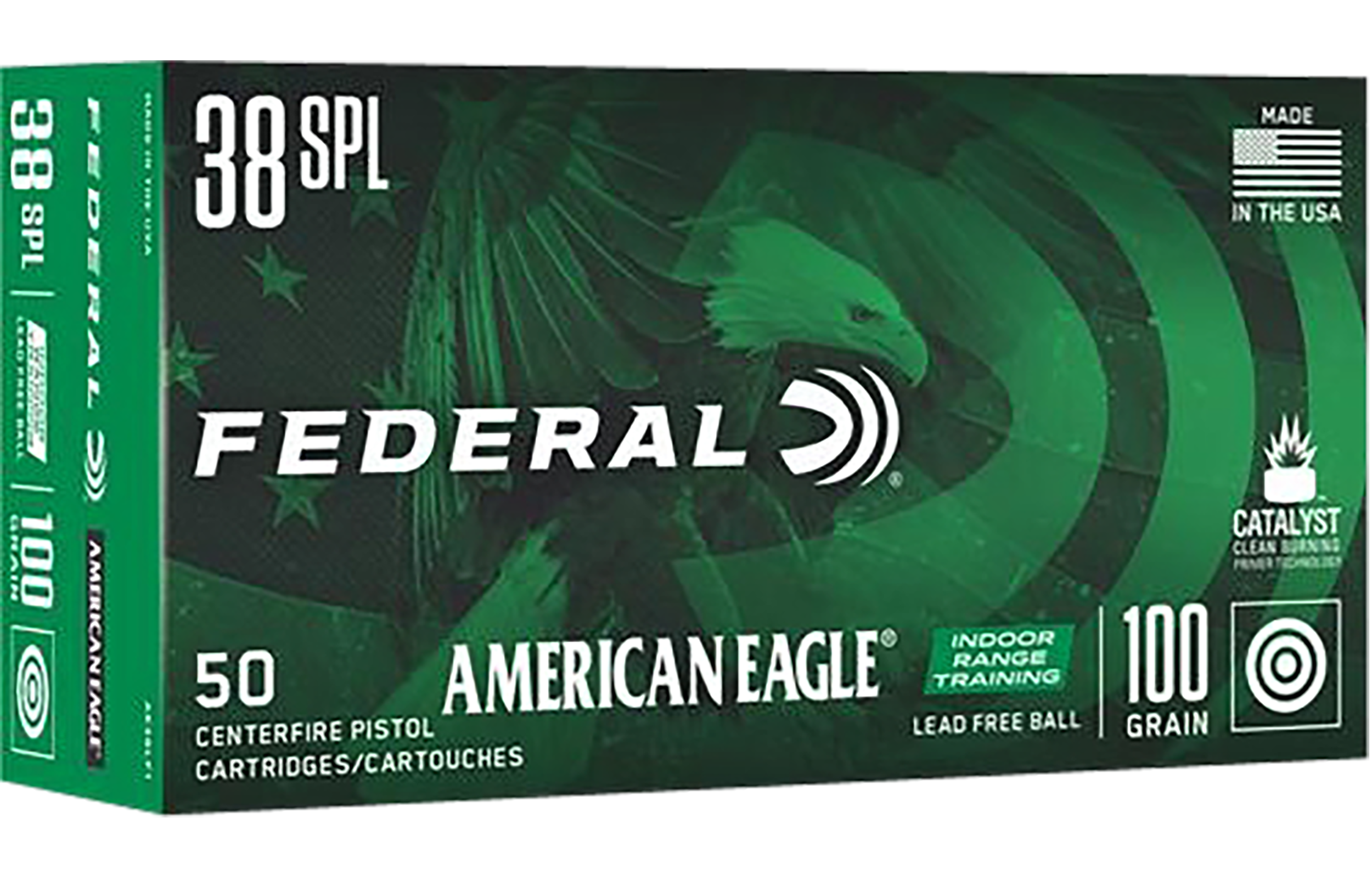 Federal American Eagle IRT 38 Special 100gr Lead-Free IRT 50 Rd - Box or Case