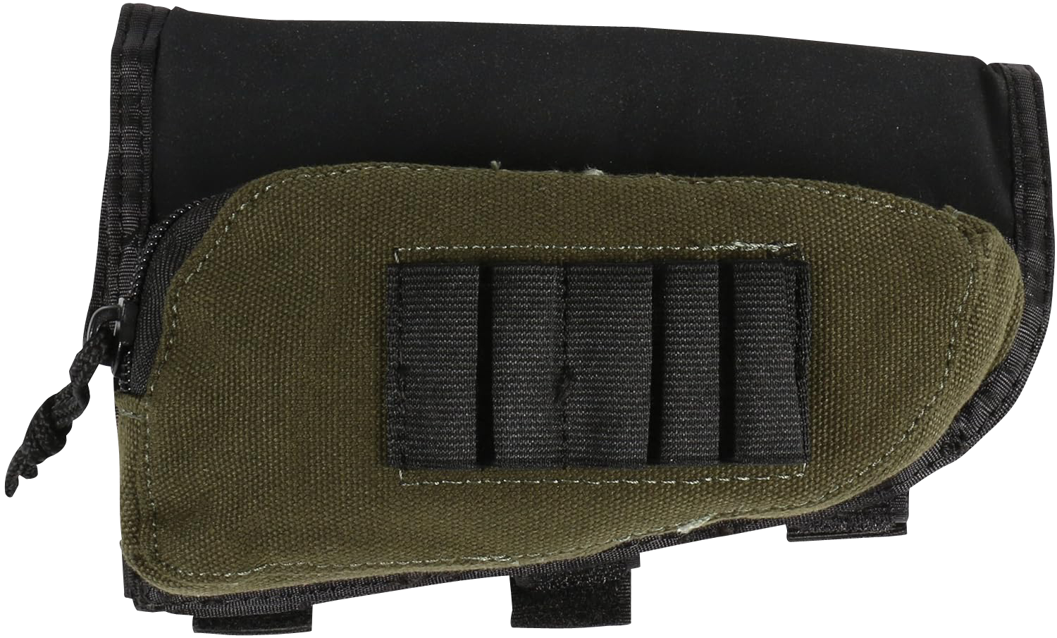 Allen 20550 Buttstock Shell Holder Black/Green Cordura 5-Rd Rifle with Pouch