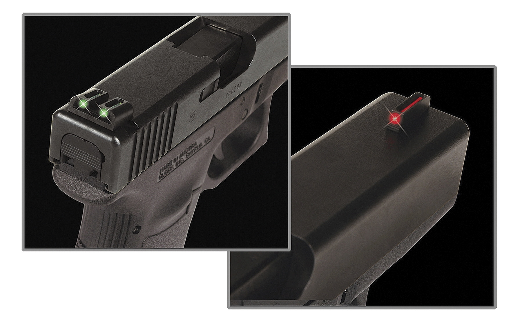 TruGlo TG131S1 Fiber Optic Sig Sauer P-Series #8 Front/#8 Rear Sight Set - Black Nitride