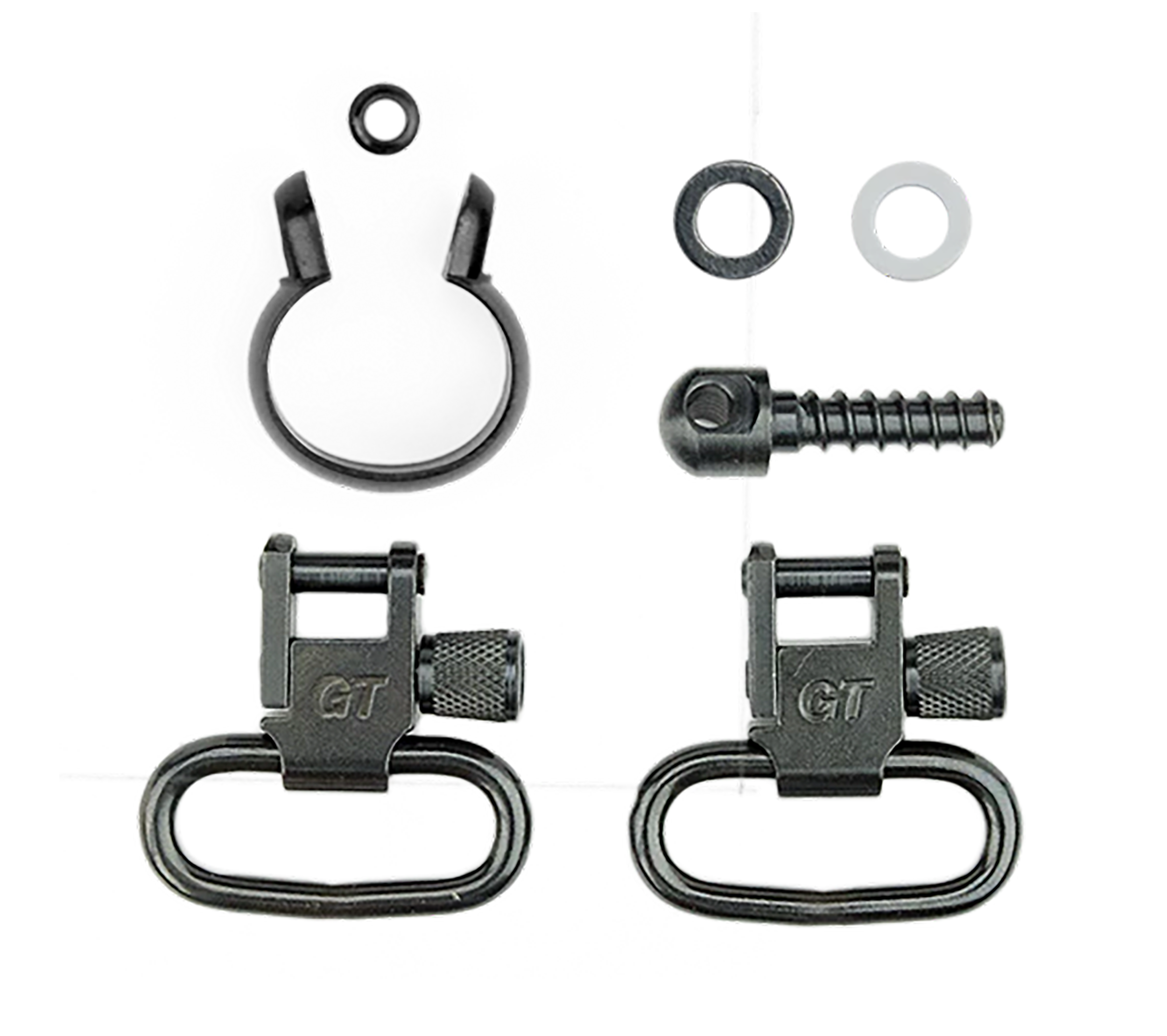 GrovTec GTSW41 Barrel Band Swivel Set 1" Black Steel - Uberti 1866/1873 Lever Action