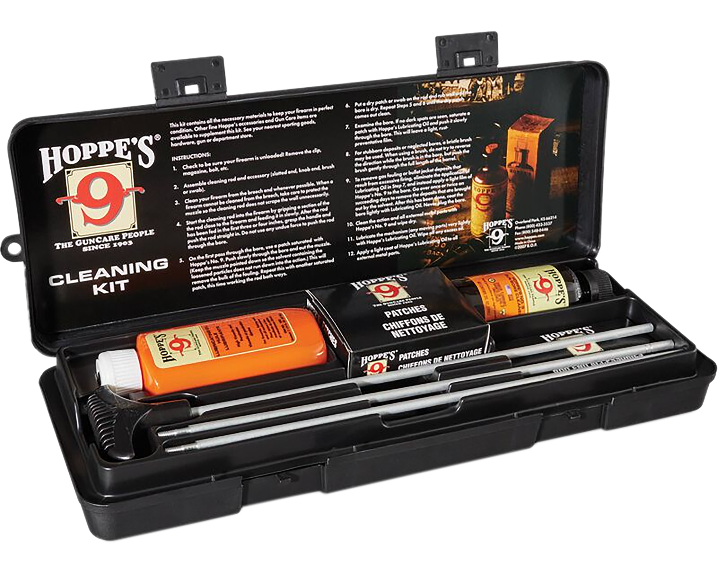Hoppes UO Rifle & Shotgun Cleaning Kit All-Calibers with Storage Box