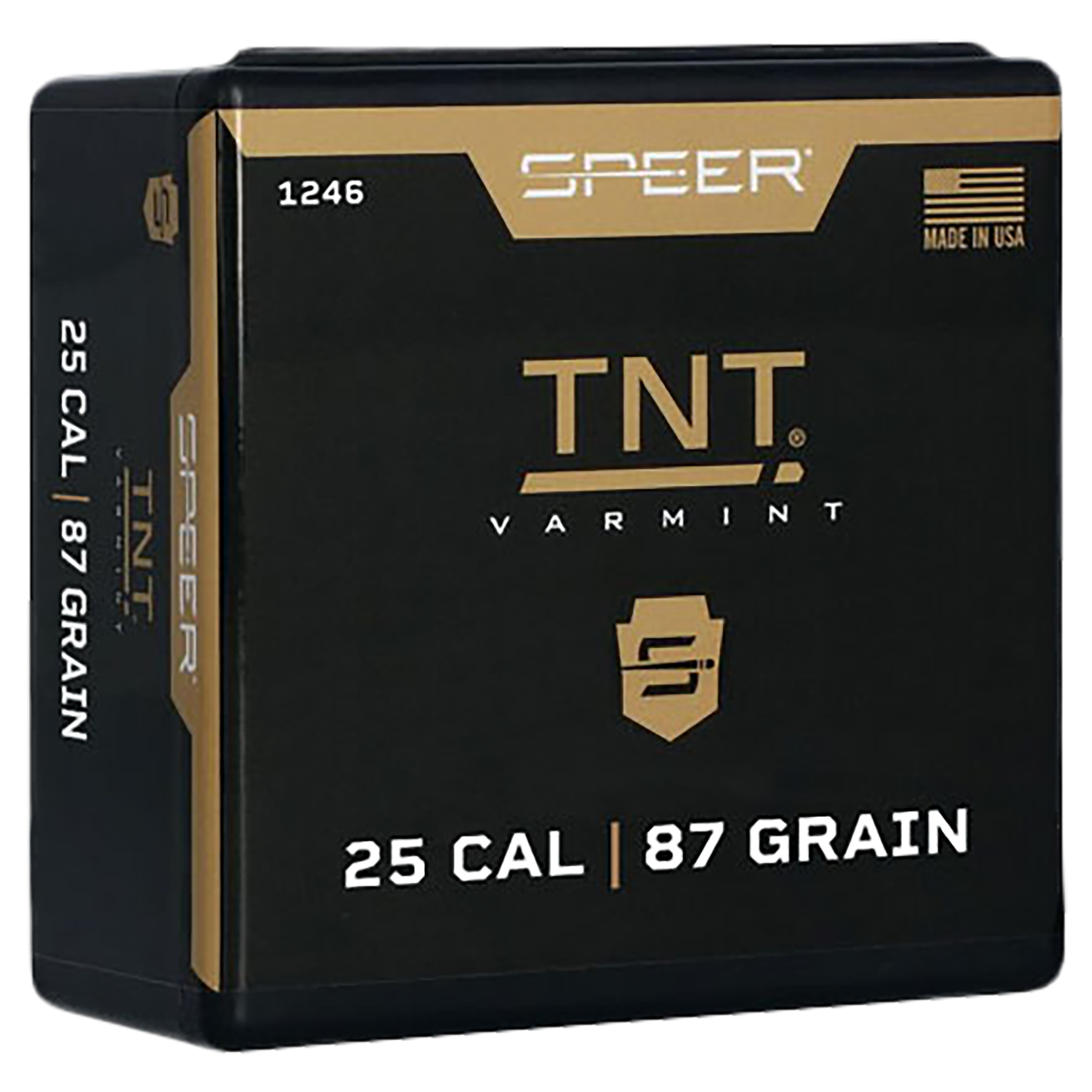 Speer Ammo 1246 TNT .25 Cal .257 87gr Jacketed Hollow Point Rifle Reloading Bullets - 100/Box