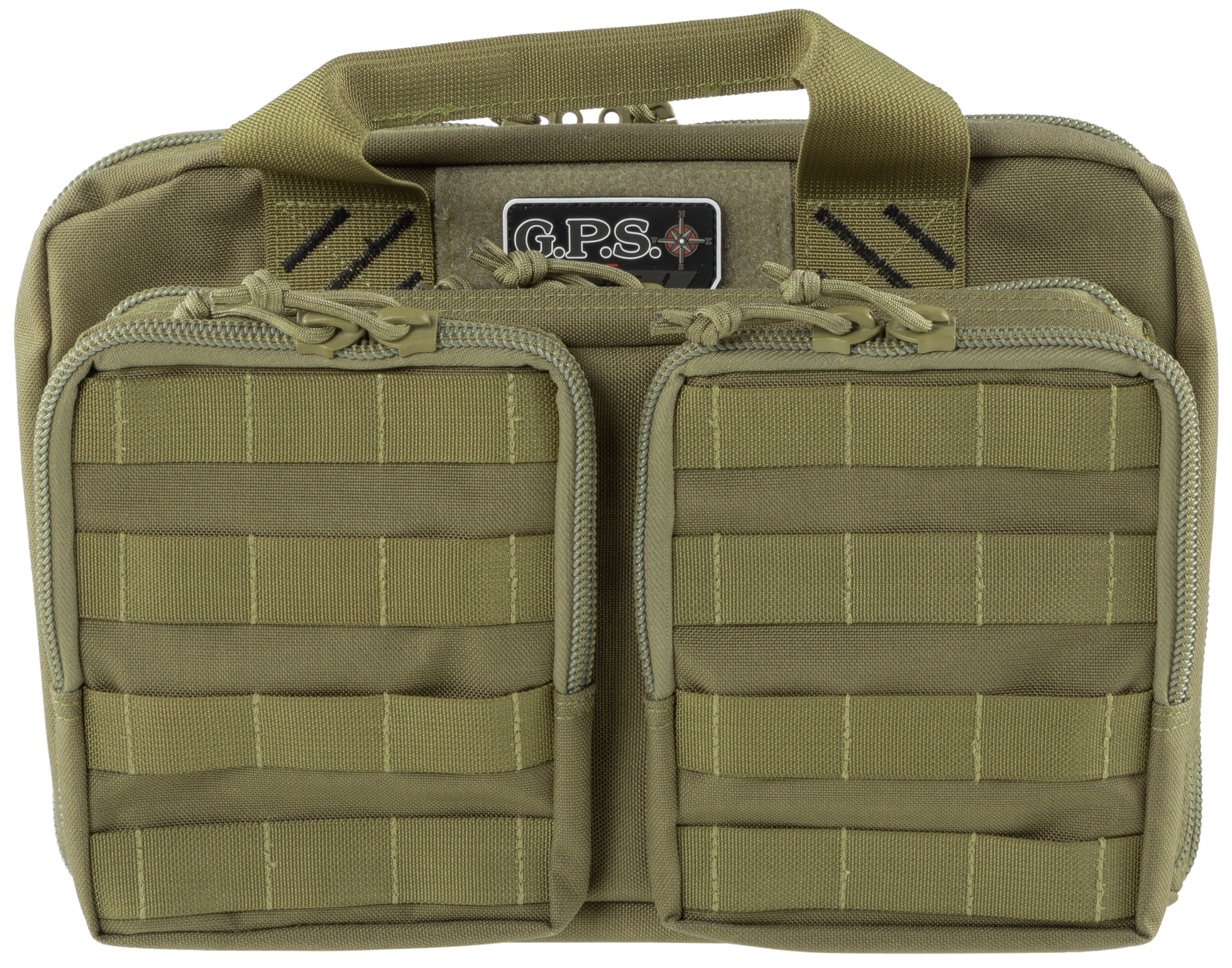 G Outdoors Quad +2 Tactical Pistol Case Tan 1000D Polyester - Holds 6 Handguns