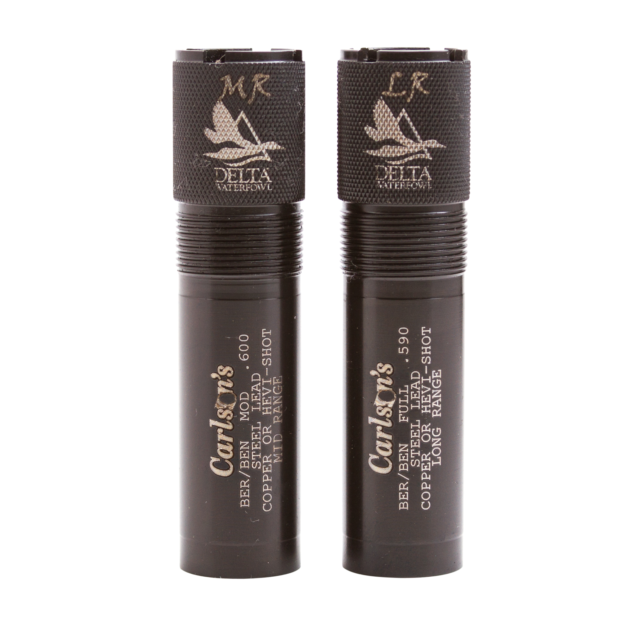 Carlsons Delta Waterfowl 20 Gauge Beretta/Benelli Mobil Mid-Range/Long-Range 17-4 Stainless Steel Black Choke Tube - 2 Pack