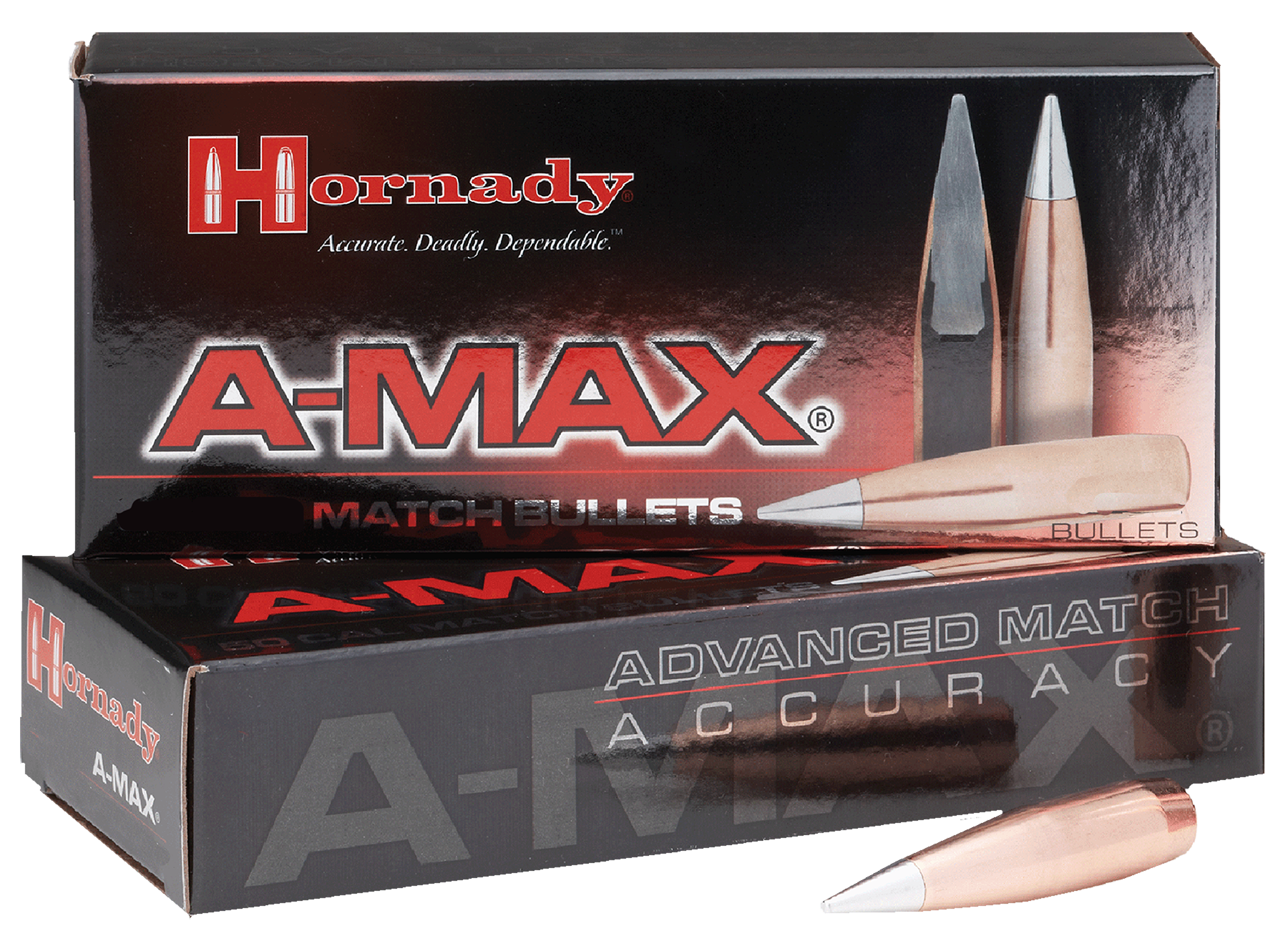 Hornady A-MAX .50 Cal .510 750gr Match Bullets - 20 Per Box