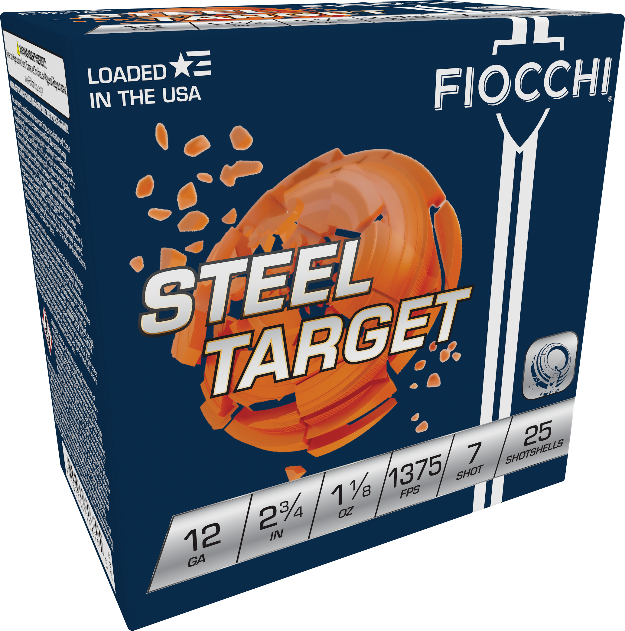 Fiocchi Steel Target 12 Gauge 2.75 in 1 1/8 oz 7 Shot 25 Rd - Box or Case