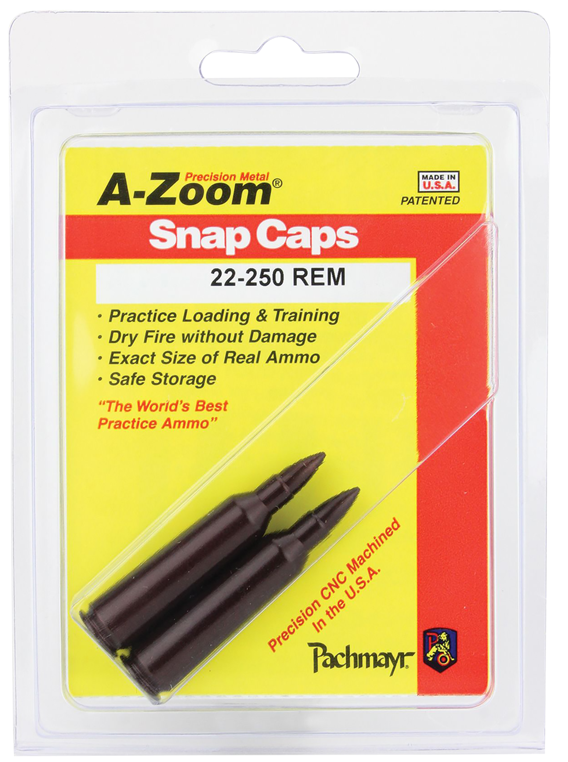 A-Zoom 12254 Rifle Snap Cap 22-250 Rem 2-Pack