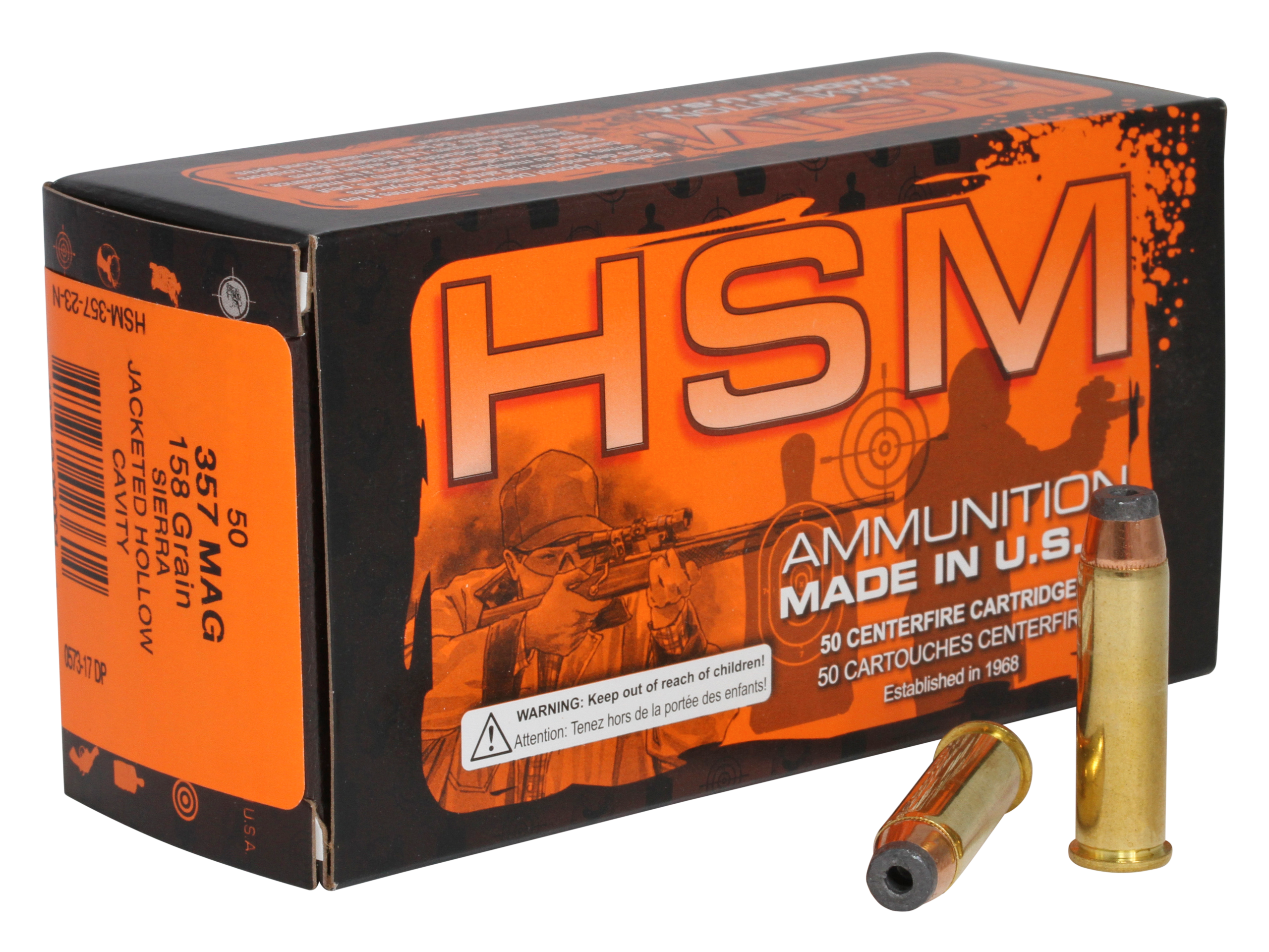 HSM Pro Pistol 357 Mag 158gr Jacketed Hollow Cavity 50 Rd - Box or Case