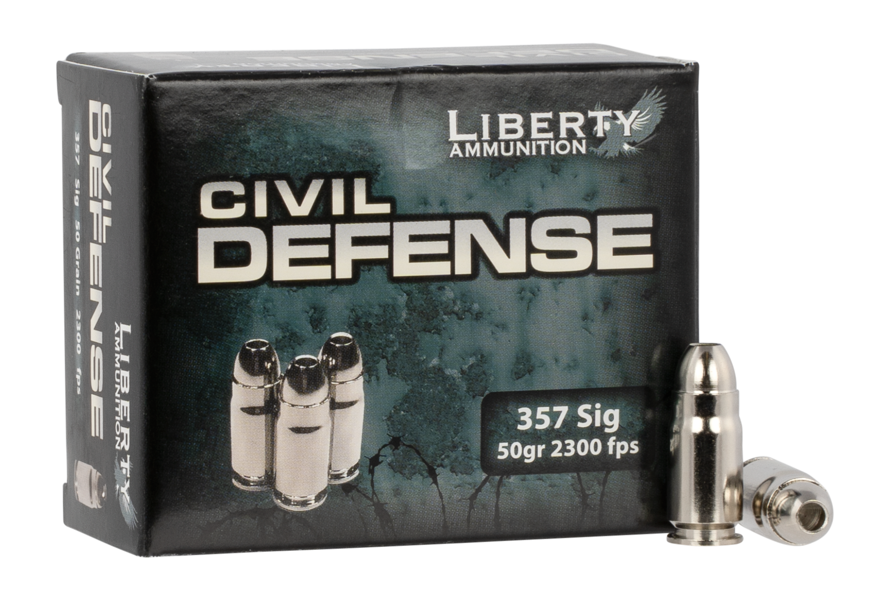 Liberty Ammunition Civil Defense 357 Sig 50gr Lead Free Fragmenting Hollow Point - Box or Case