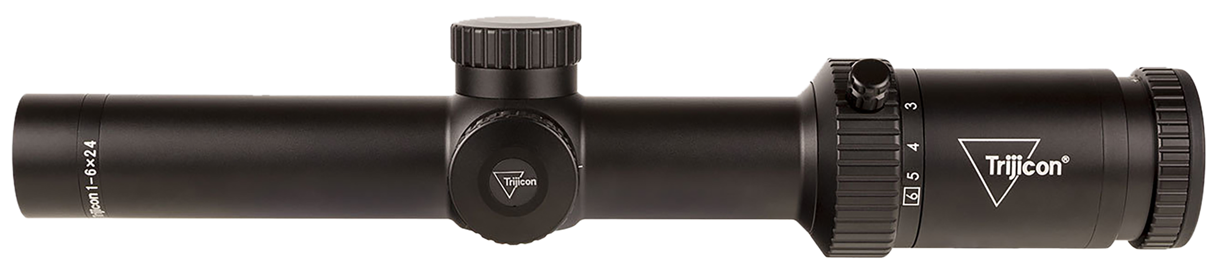 Trijicon Credo HX 1-6x24mm 30mm Tube LED Illuminated Red MOA Segmented Circle FFP Riflescope - Satin Black