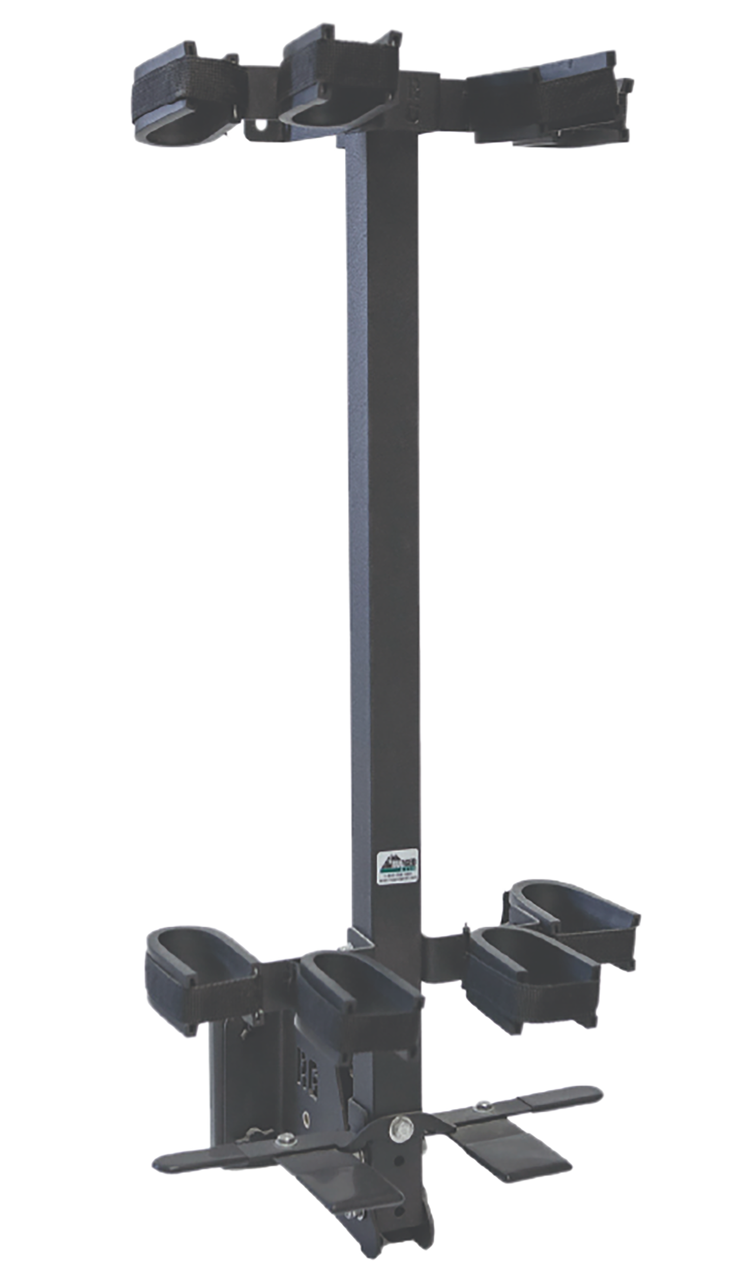 Rugged Gear 11094 4-Gun Wall Mount Removable Black Steel