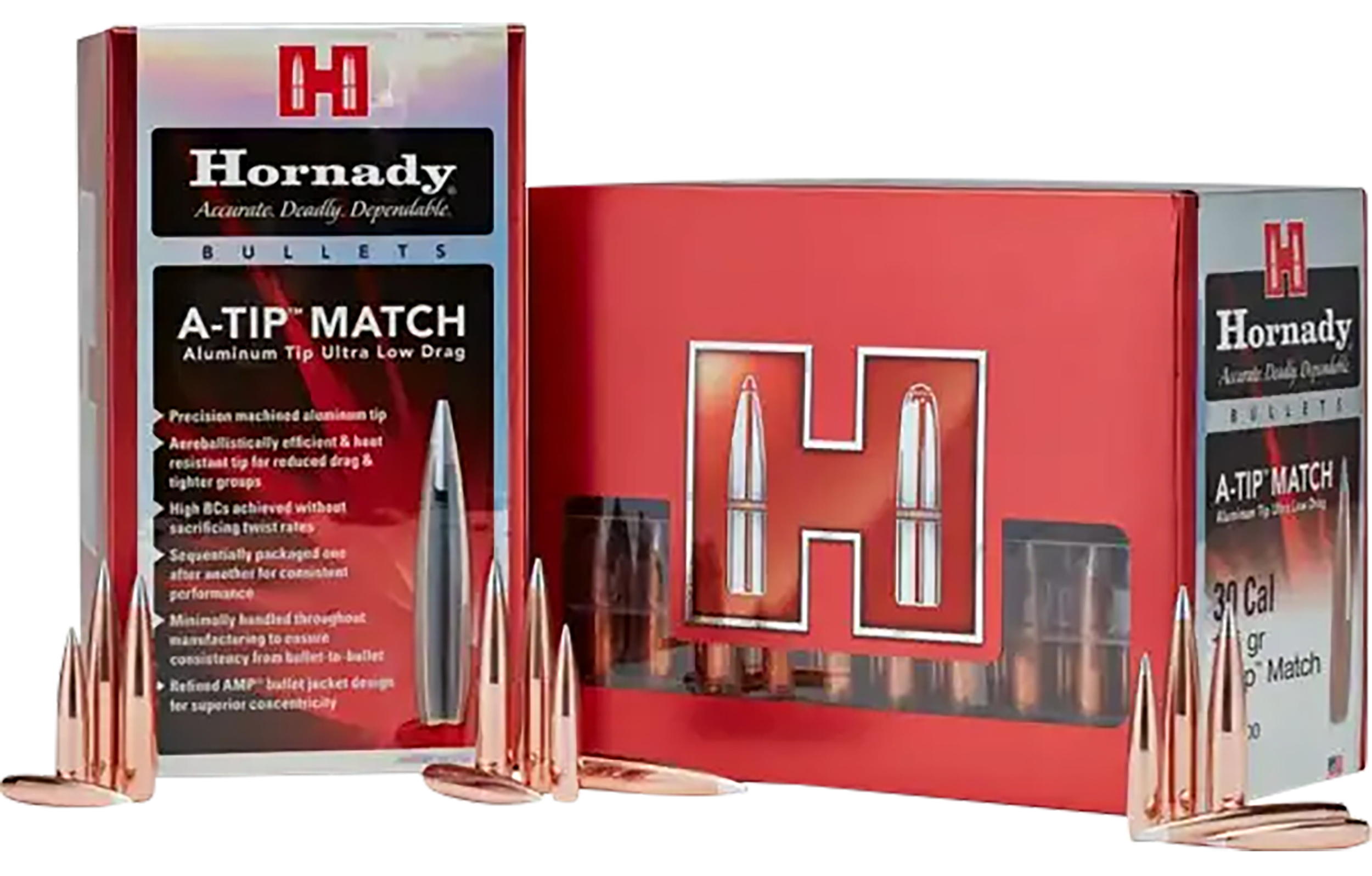 Hornady A-Tip Match .338 300 gr Reloading Bullets - 100/Box
