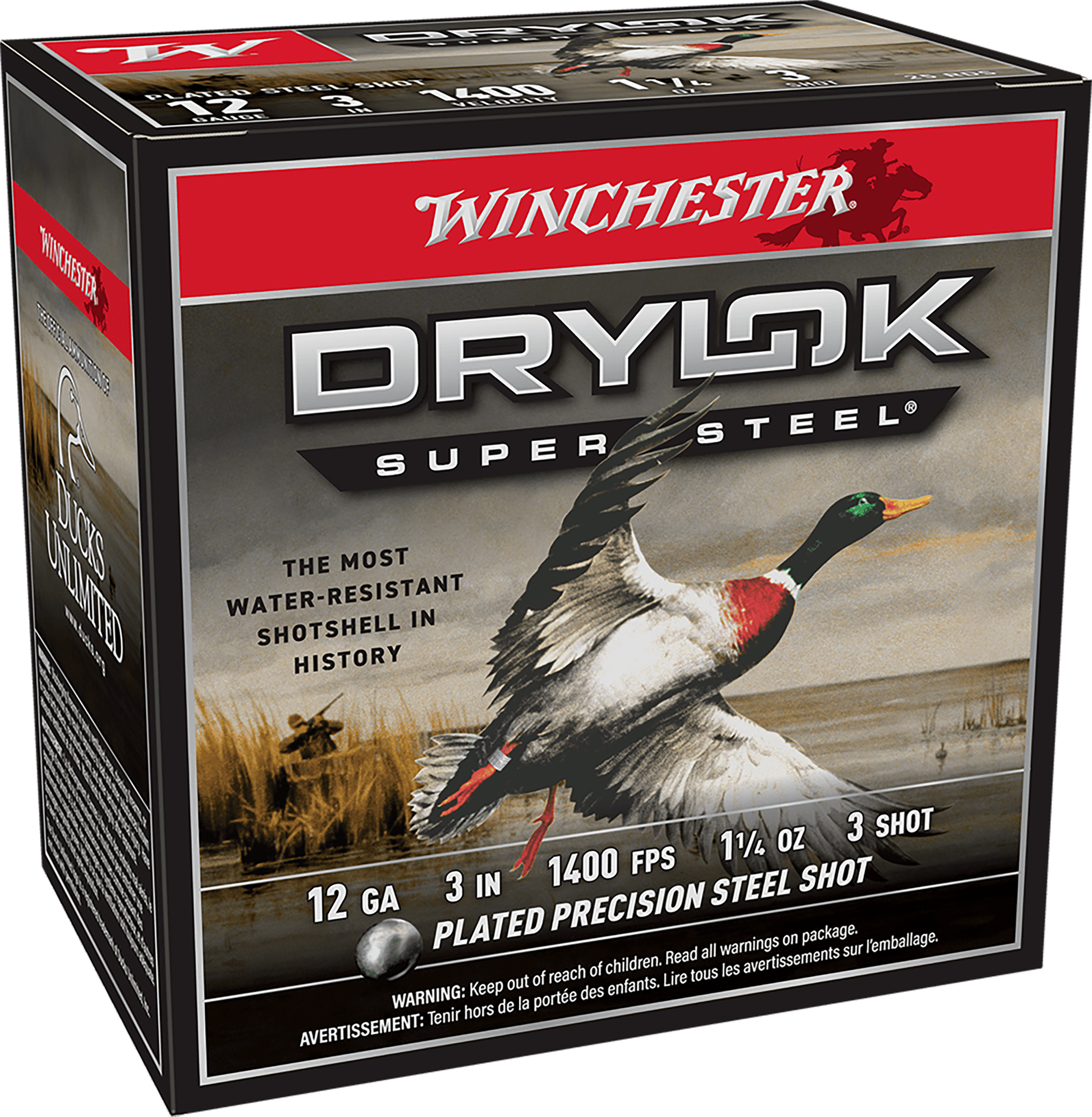 Winchester Ammo Drylok Super Steel Magnum 12 Gauge 3" 1-1/4 oz #3 Shot - Box or Case
