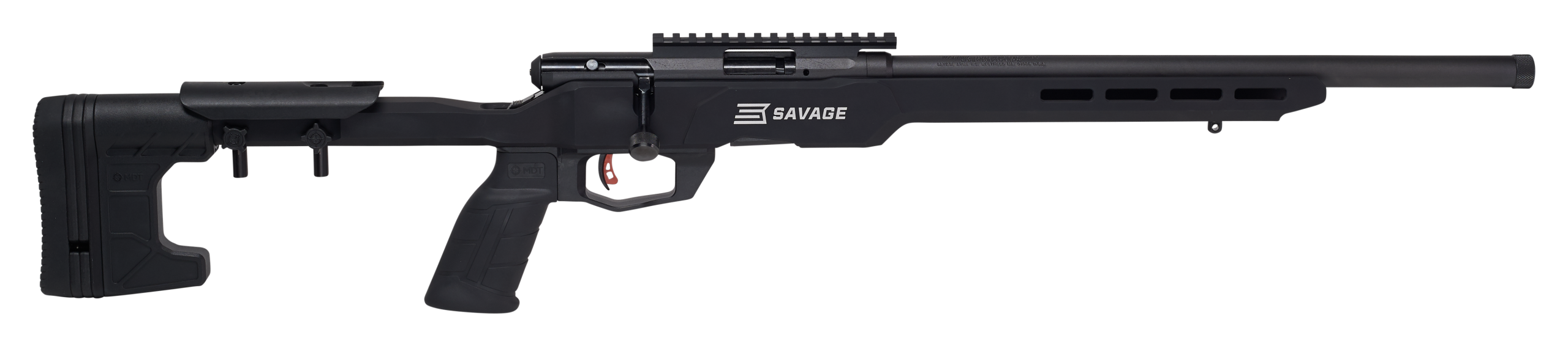 Savage 70248 B Series Precision 22 LR 18" 10+1 Bolt Action Rifle - Matte Black MDT ACC Chassis