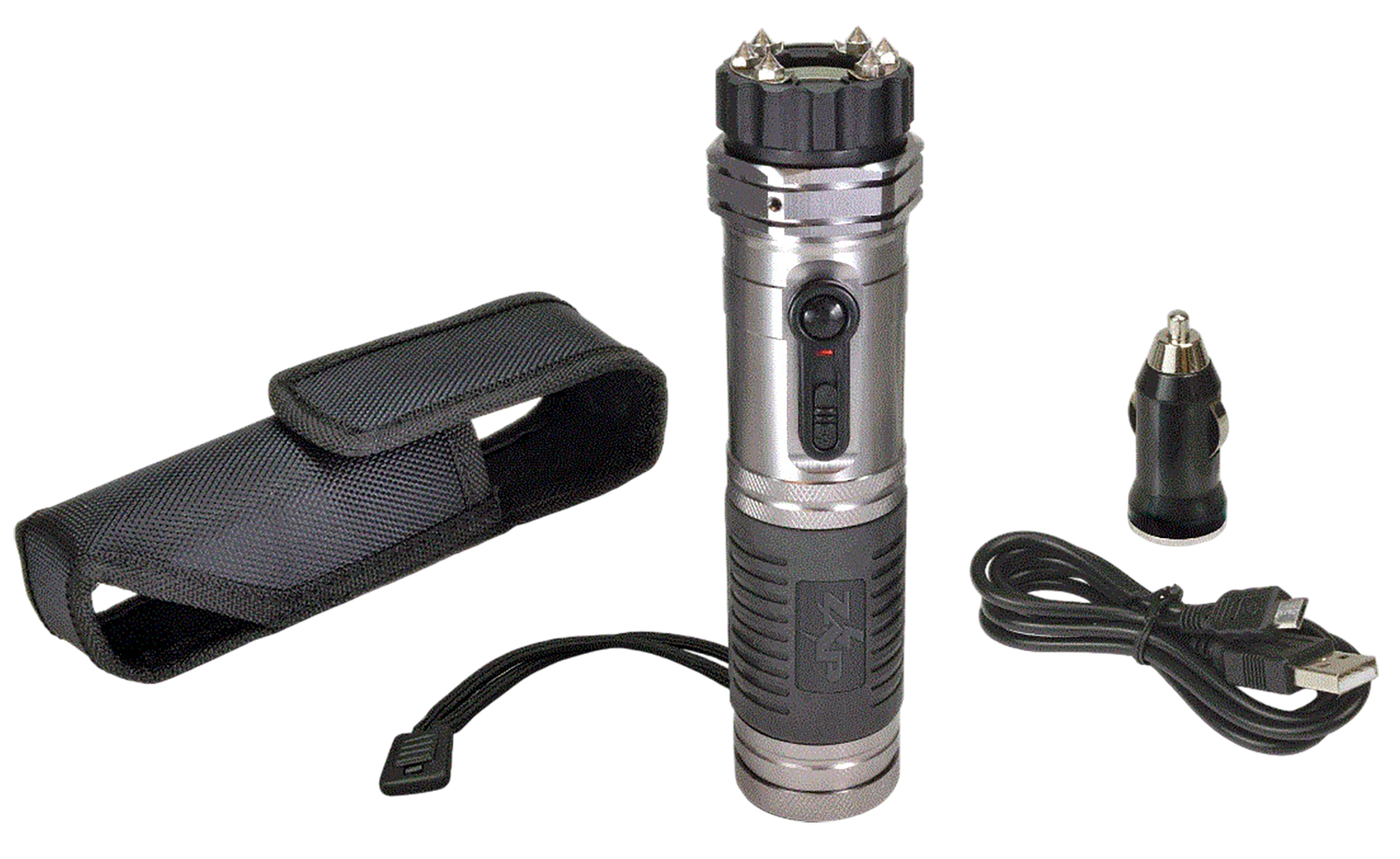 Zap Light Stun Gun/Flashlight 1 Million Volt Silver Compact Rechargeable