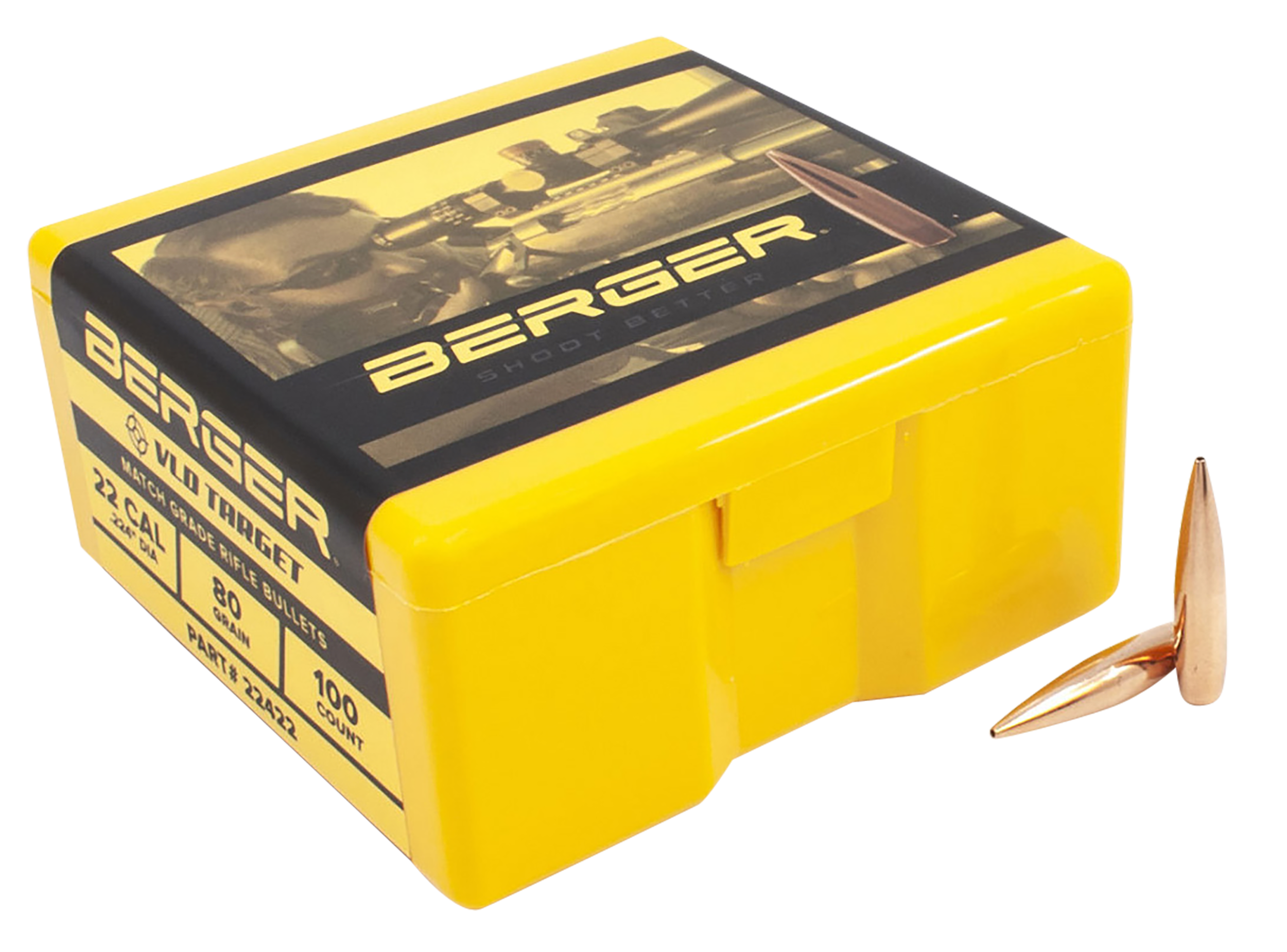 Berger Bullets VLD Target Long Range 22 Cal 80gr - 100/Box