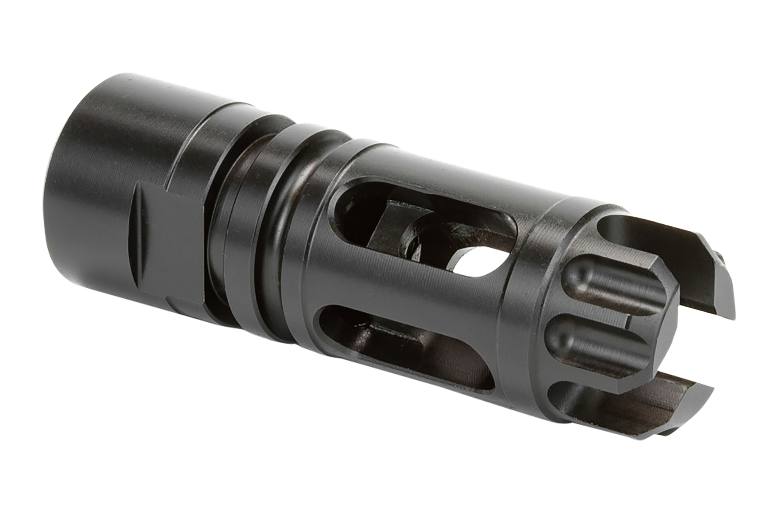 Griffin Armament Gate-LOK Flash Comp 30 Cal 5/8x24 17-4 Stainless Steel - Black Nitride