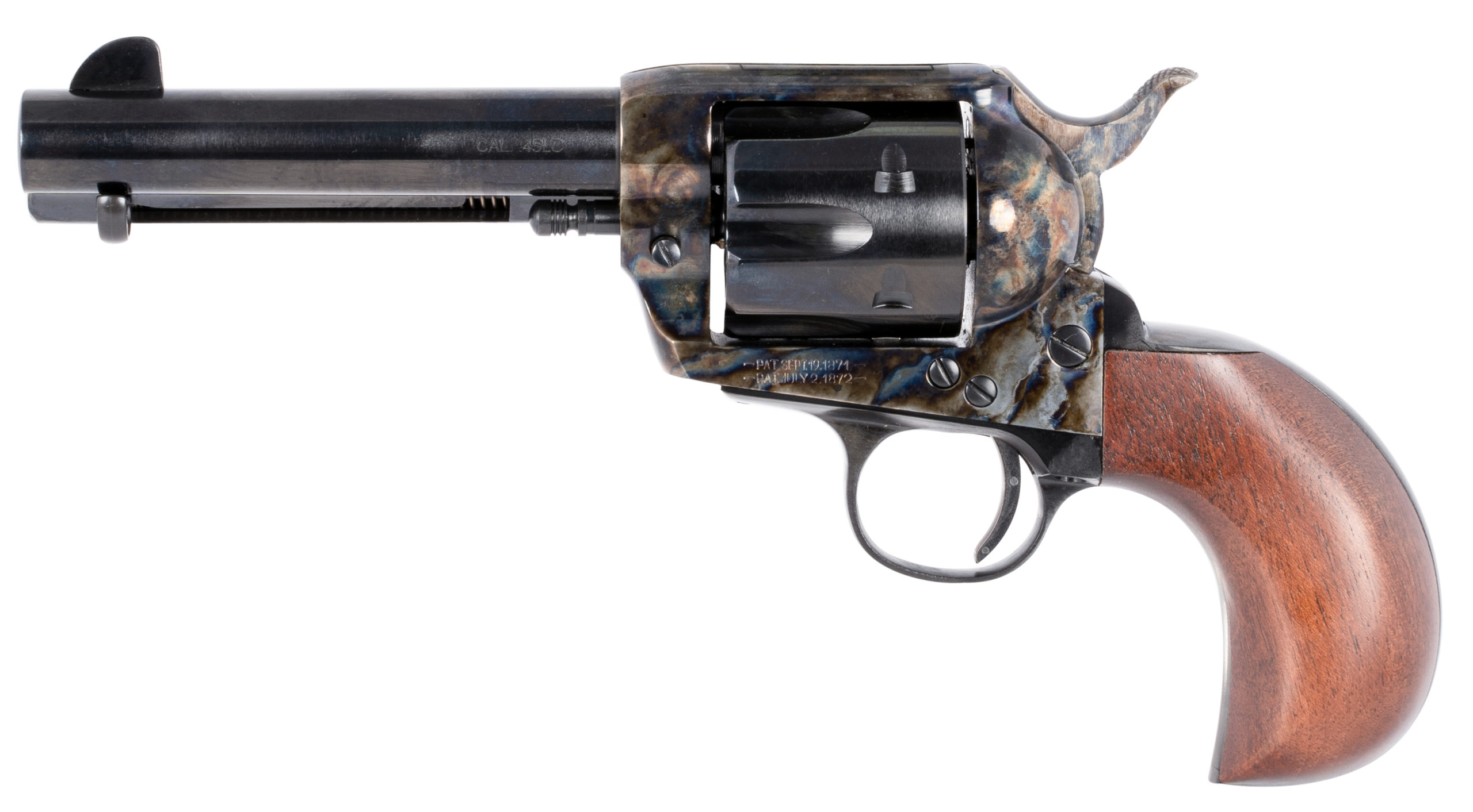 Taylor's & Company 1873 Cattleman 45 Colt (LC) 4.75" 6-Rd SAO Revolver - Birdshead Walnut Grip
