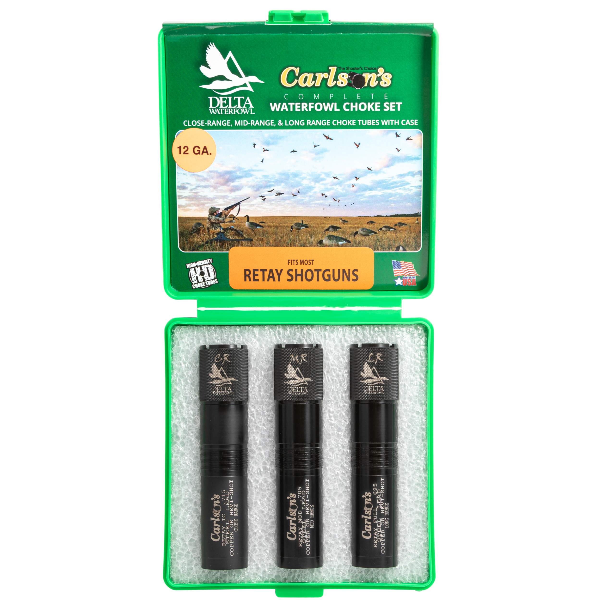 Carlsons Delta Waterfowl Retay 12 Gauge 3-Pk Mid/Long/Close Range Choke Tubes - 17-4 Stainless
