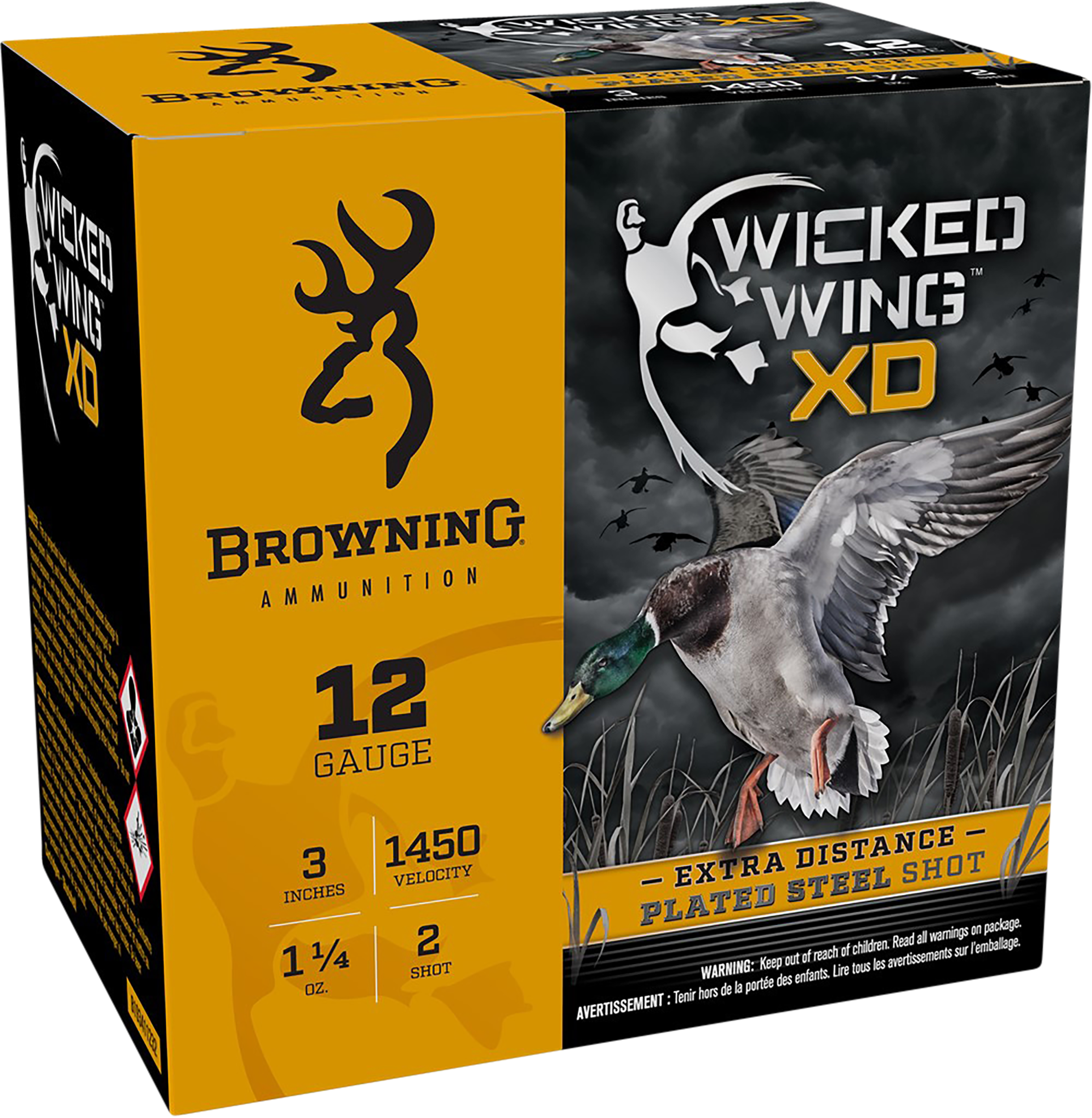 Browning Ammo Wicked Wing XD 12 Gauge 3" 1 1/4 oz #2 Shot - Box or Case