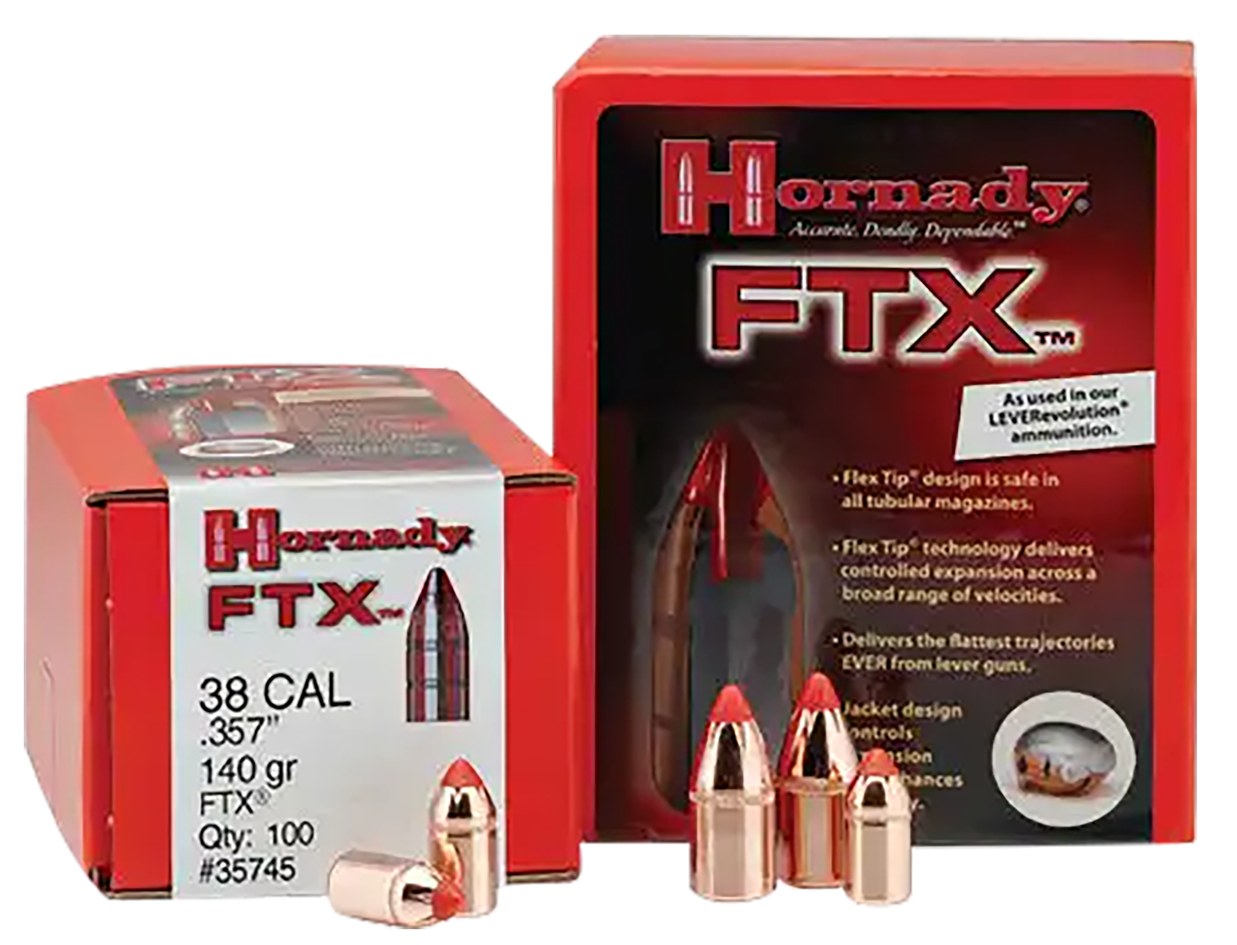 Hornady FTX 30 Cal .308 160 gr Flex Tip eXpanding - 100/Box