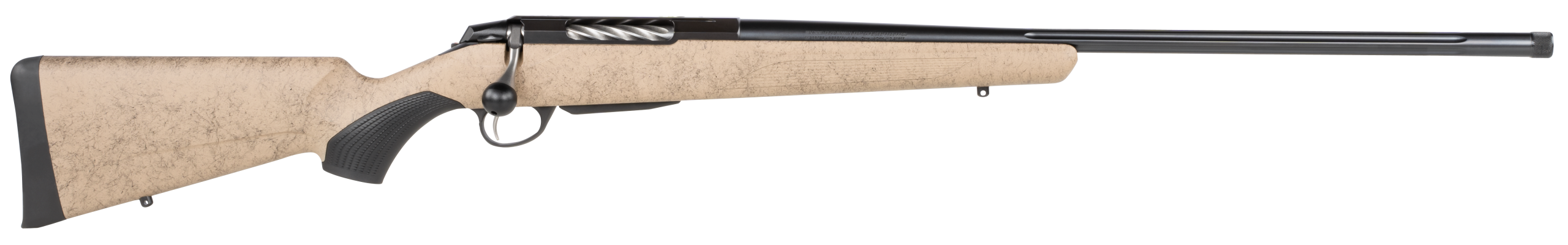 Tikka T3x Lite 7mm Rem Mag 3+1 24.3" Fluted Bolt-Action Rifle - Threaded, Muzzle Brake, Roughtech Tan Stock