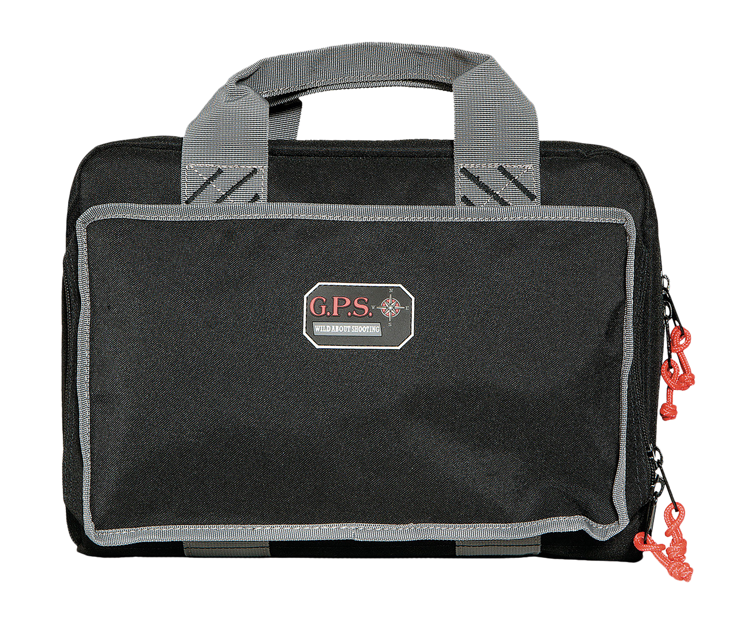 G*Outdoors Quad 1310PC Pistol Range Bag Black Nylon Holds 4 Handguns