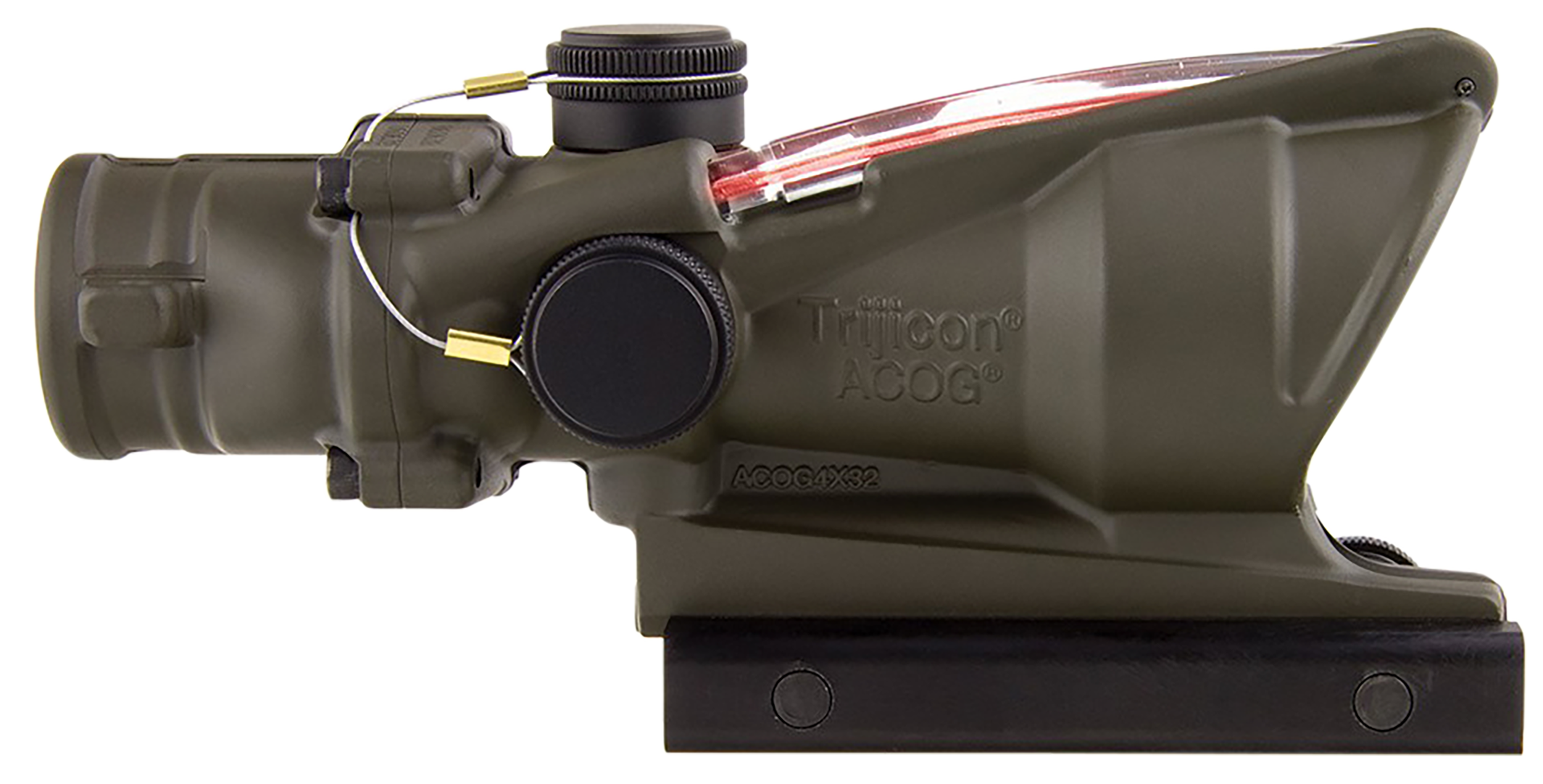 Trijicon ACOG 4x32mm Illuminated Red Chevron .223/5.56 BDC Riflescope - OD Green