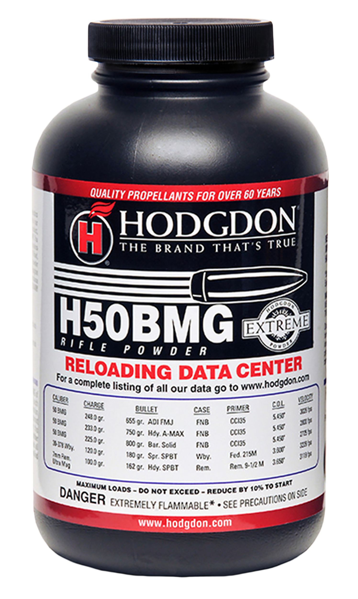 Hodgdon H50BMG Extreme Extruded Smokeless Rifle Powder 1 lb